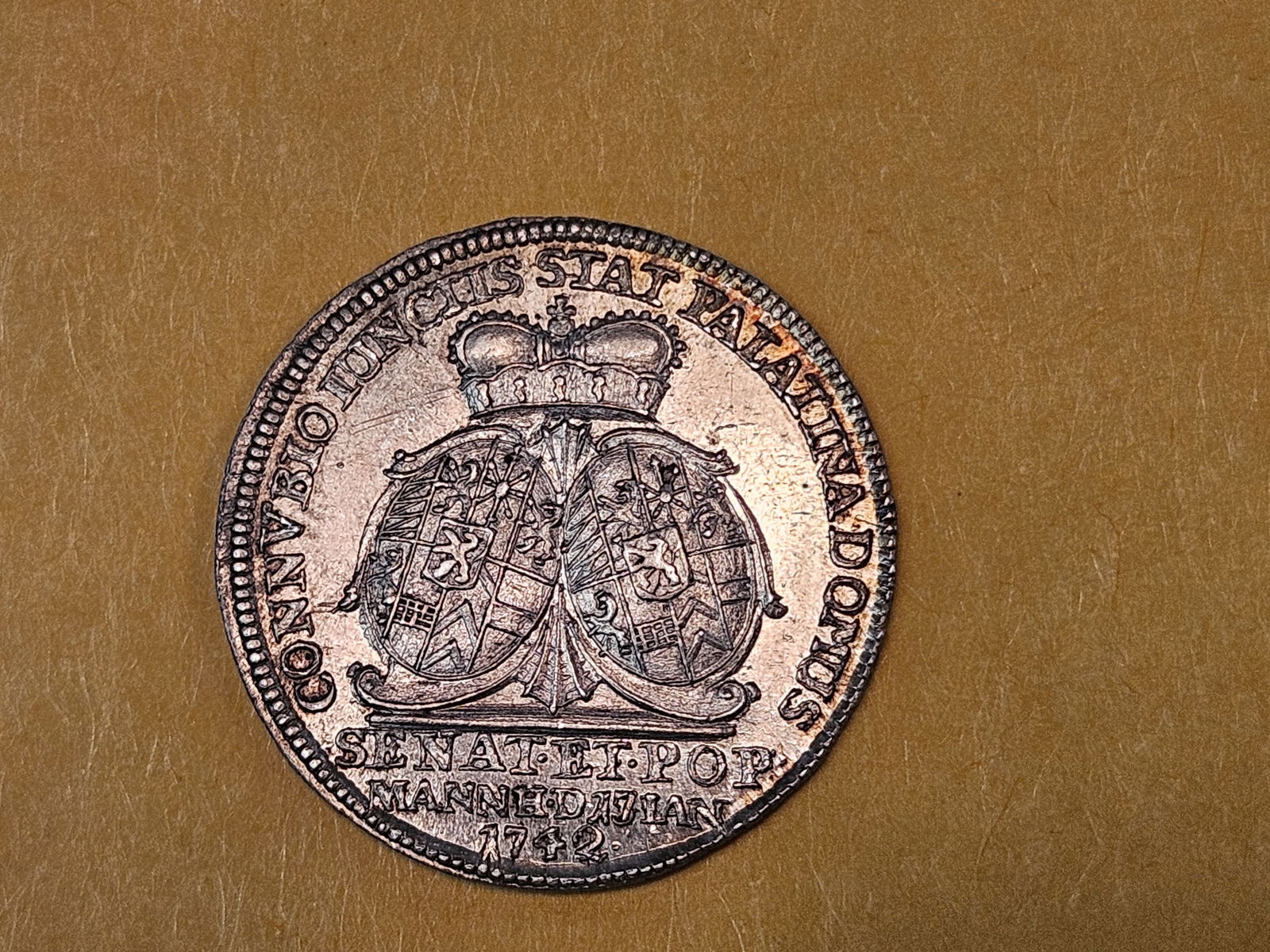 ** RARE ** GEM Prooflike 1742 Germany Silver PATTERN!!! - 13