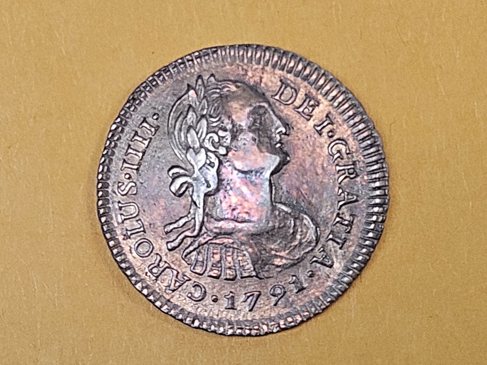 * Scarce * 1791 jj Lima Silver 1 Real in About Uncirculated - 6