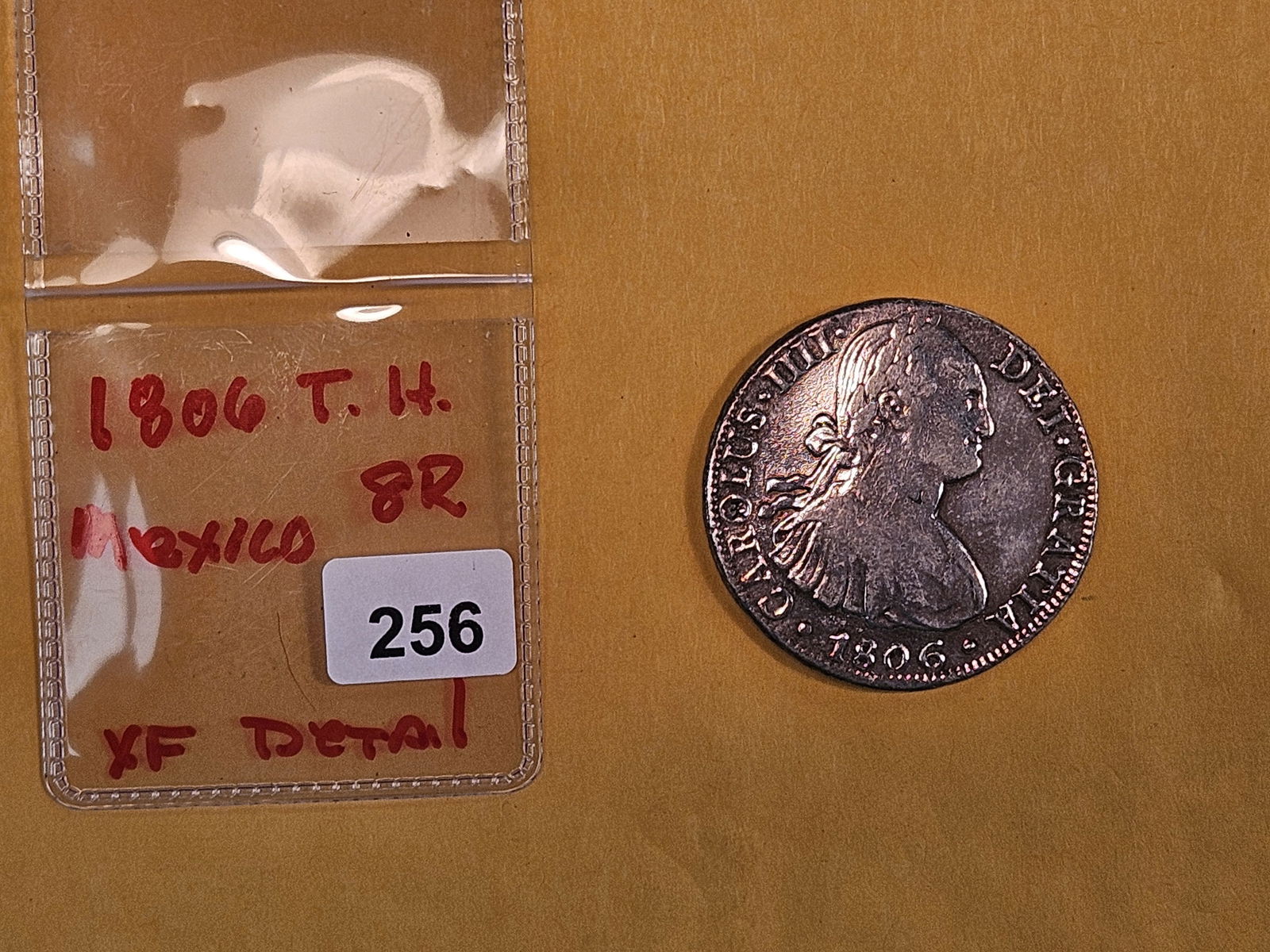 1806 TH Mexico silver 8 reals in Extra Fine - details - 2