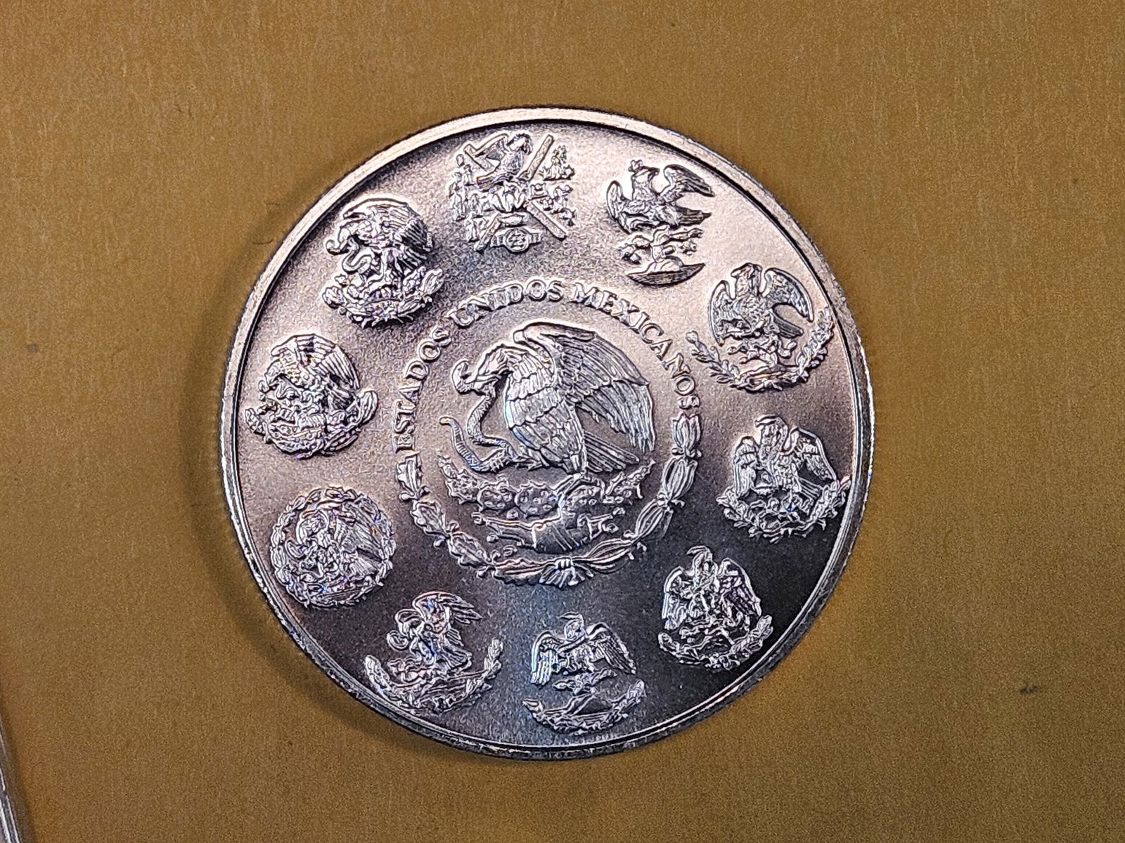 GEM Brilliant Uncirculated 2008 Mexico silver Onza - 3