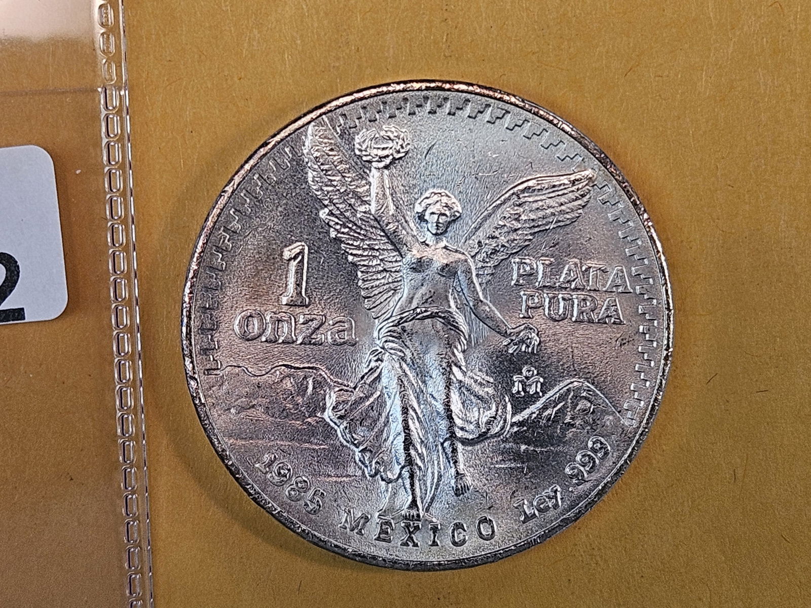 GEM Brilliant Uncirculated 1985 Mexico silver Onza: Libertad 