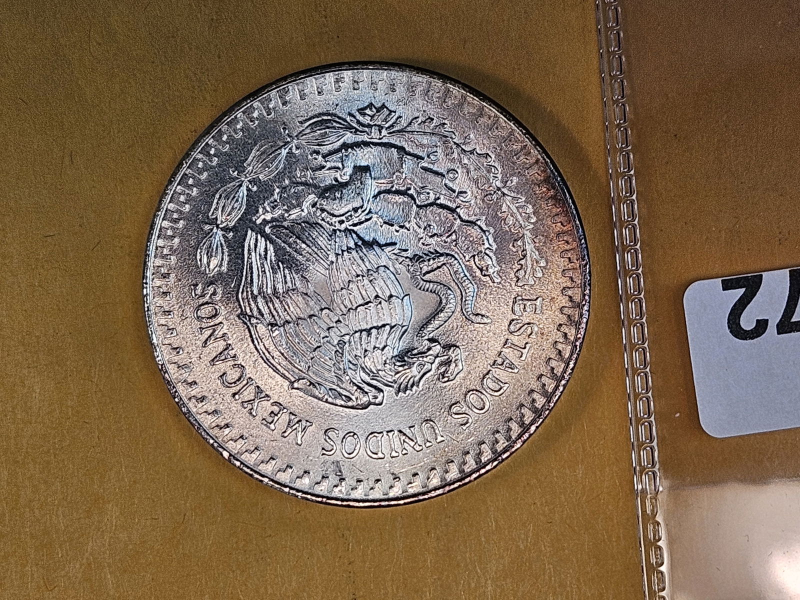 GEM Brilliant Uncirculated 1985 Mexico silver Onza - 3