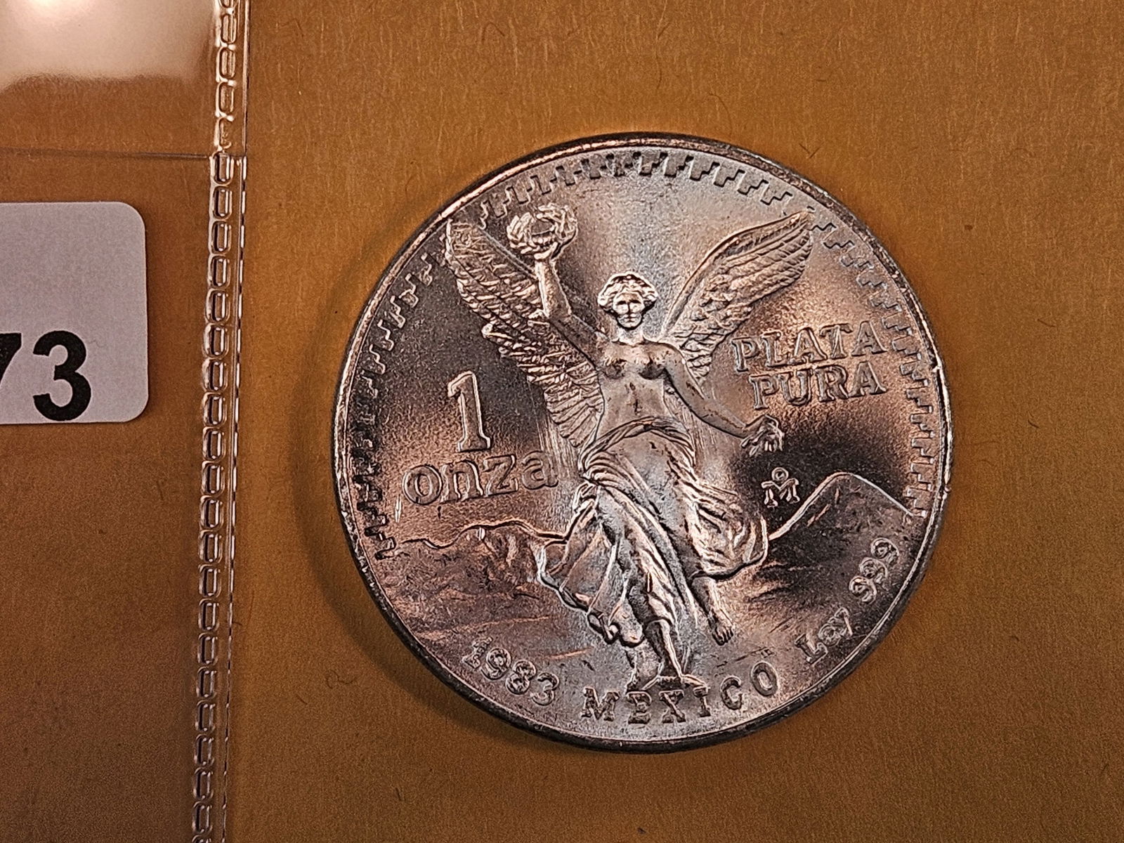 GEM Brilliant Uncirculated 1983 Mexico silver Onza: Libertad 