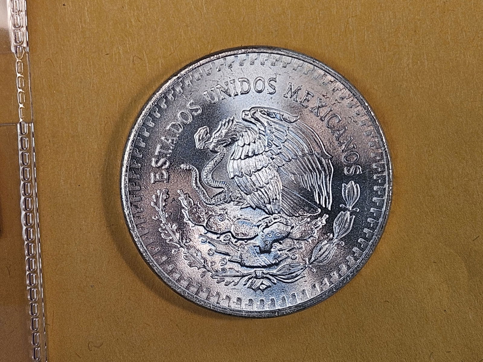 GEM Brilliant Uncirculated 1983 Mexico silver Onza - 3