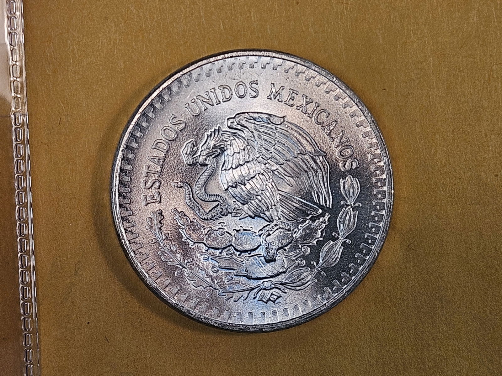 GEM Brilliant Uncirculated 1983 Mexico silver Onza - 3