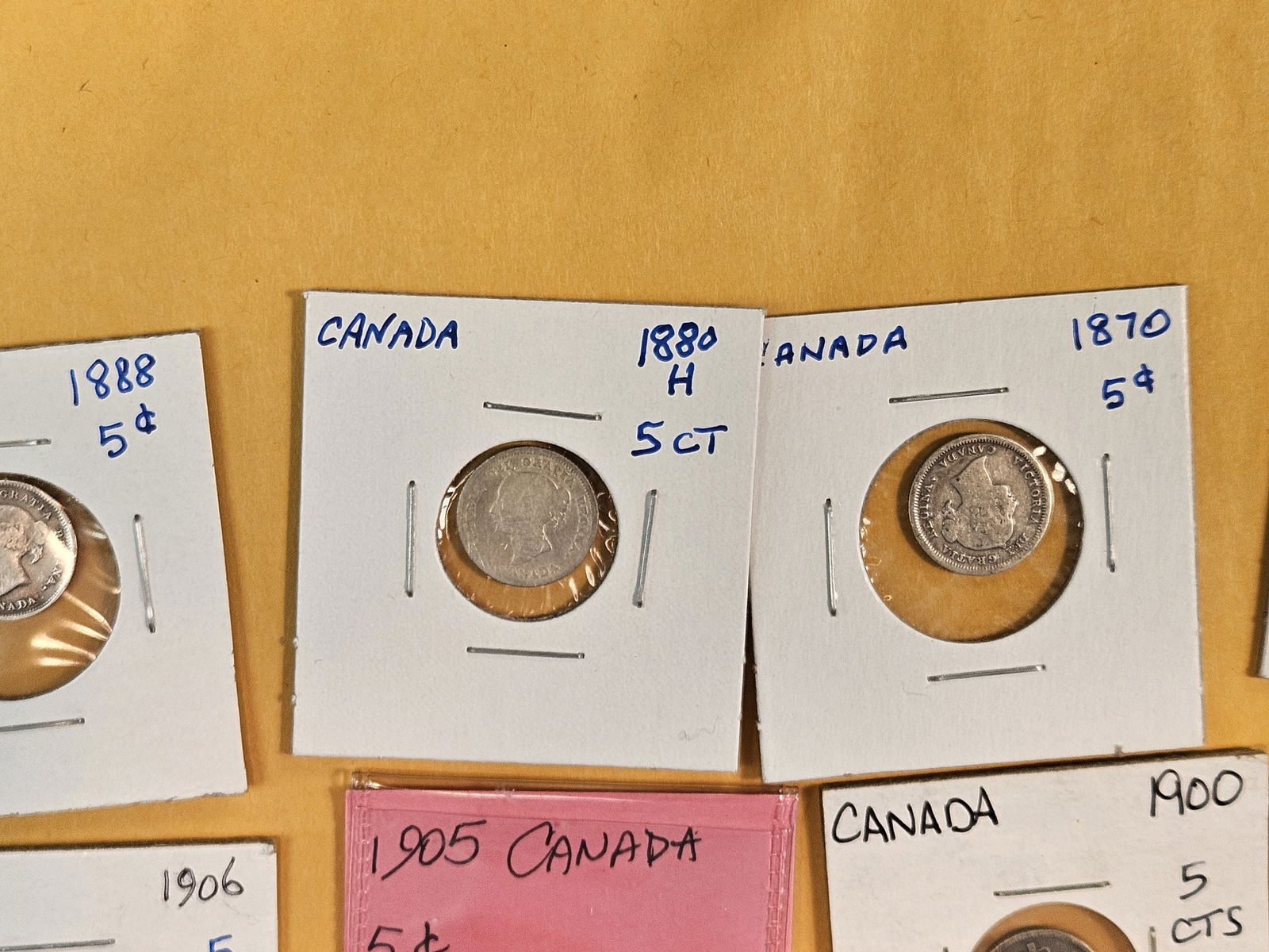 Fifteen mixed silver Canada 5 cent coins - 3