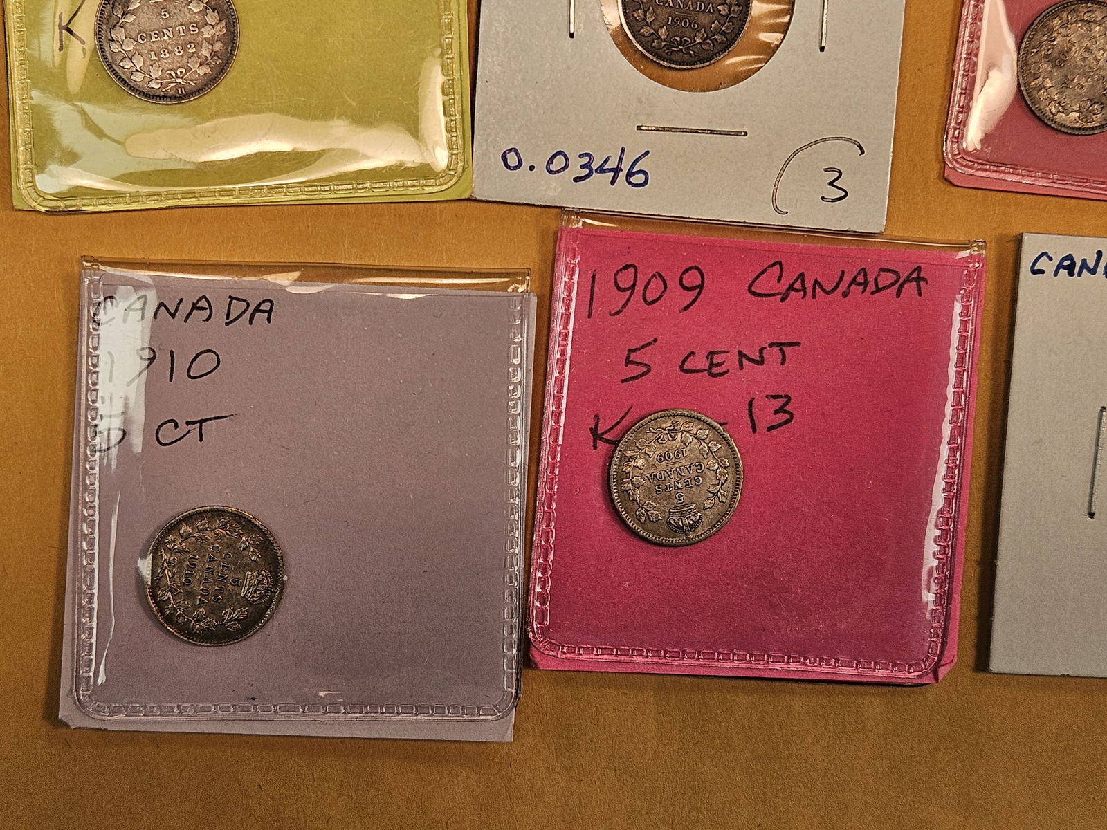 Fifteen mixed silver Canada 5 cent coins - 8