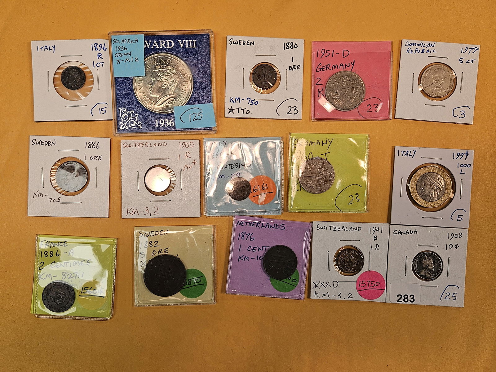 Fifteen fun mixed World Coins: Nice mix 