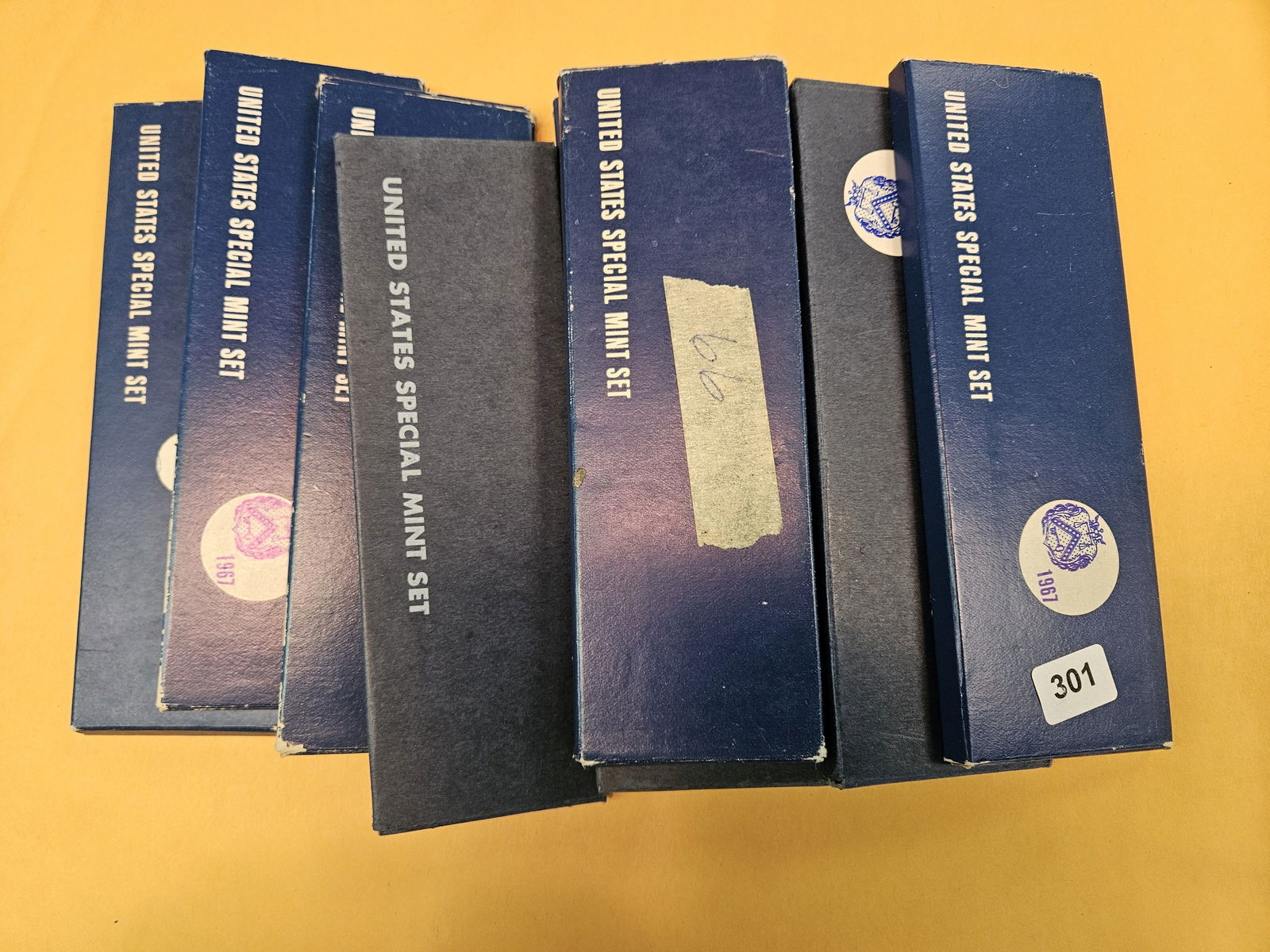 Nine mixed US SILVER Special Mint Sets: All in original GSA hard packs with outer boxes 