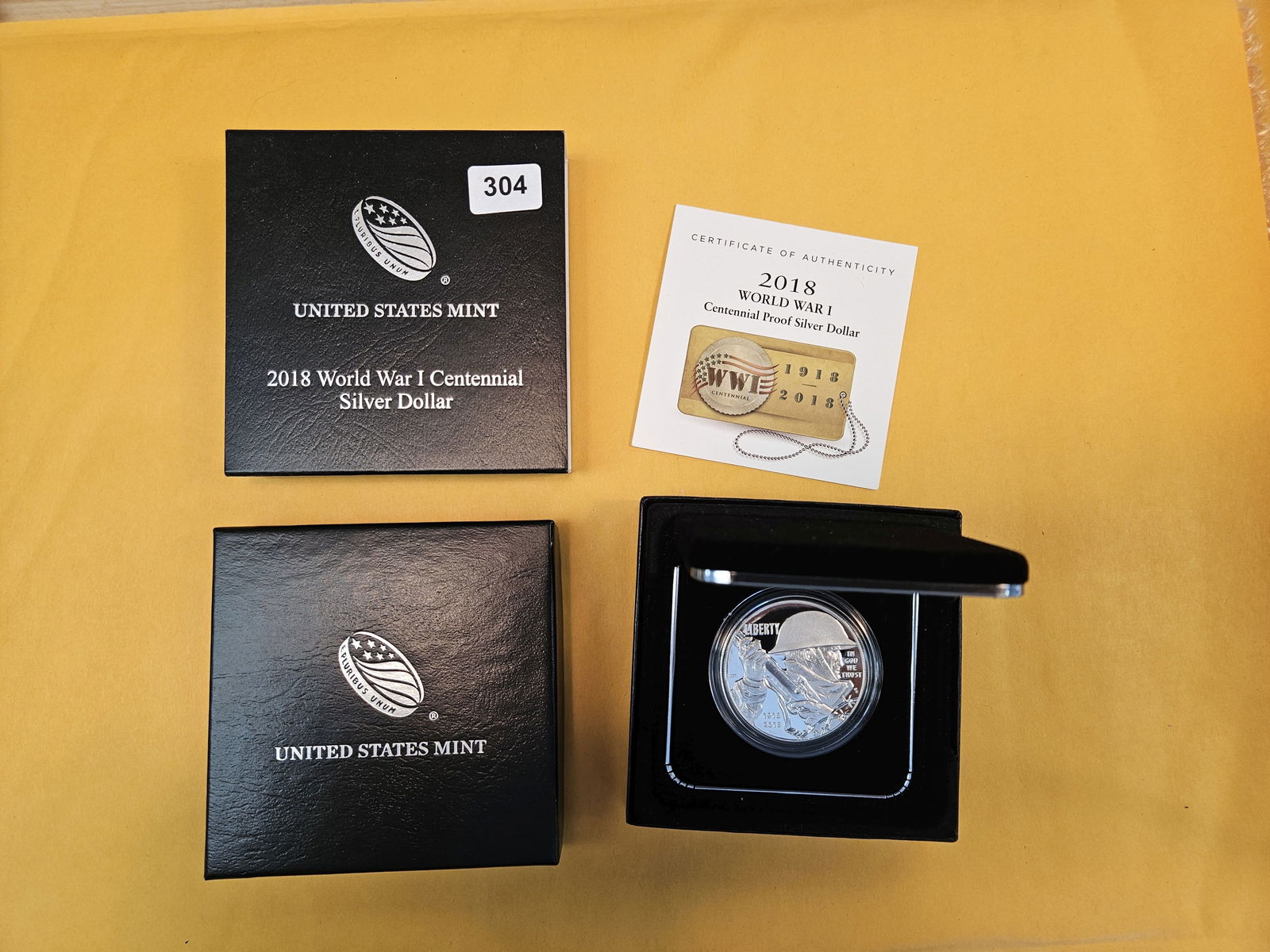 2018 World War I GEM Proof Deep Cameo Commemorative SILVER Dollar (1 of 2)