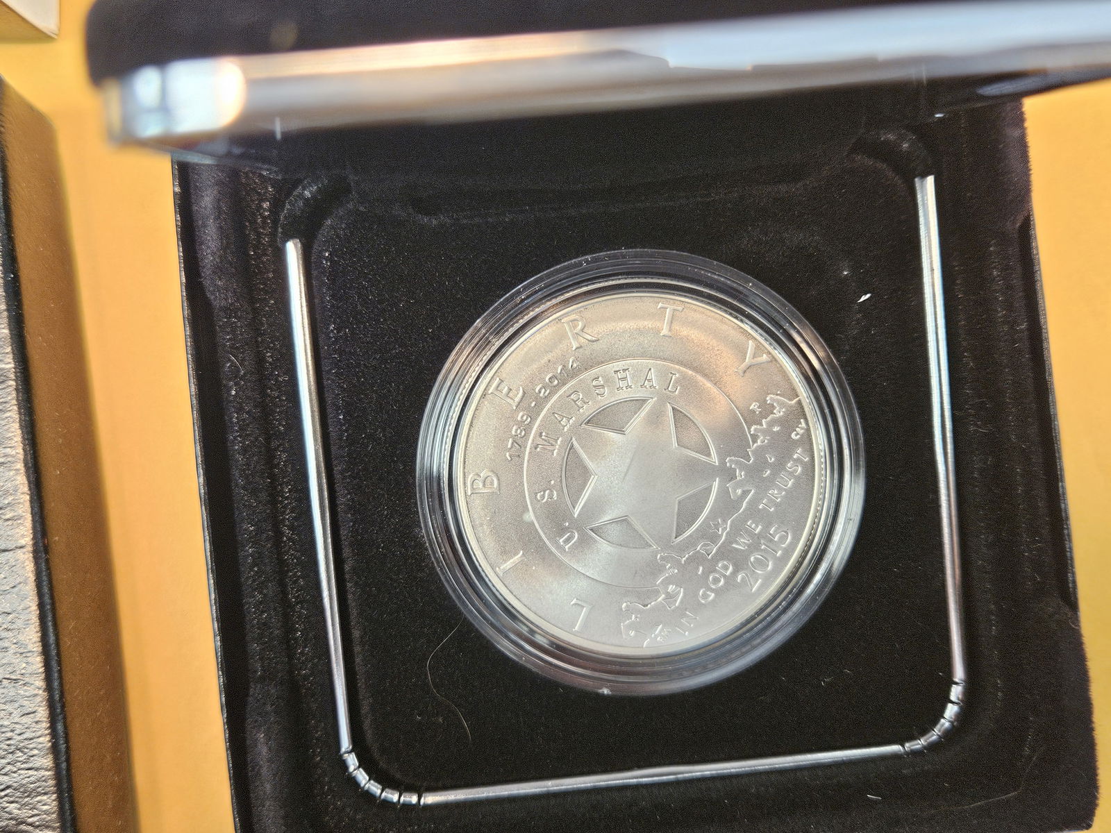 2015 US Marshals GEM Brilliant Uncirculated Commemorative Silver Dollar - 2