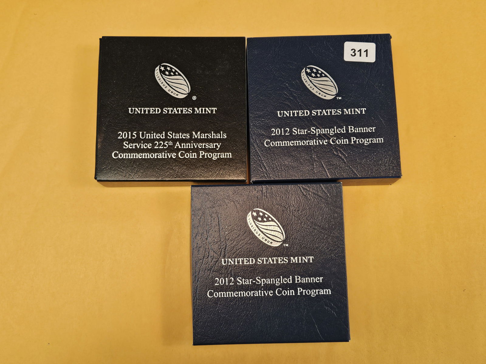 Three Commemorative Silver Dollars: All in OGP 