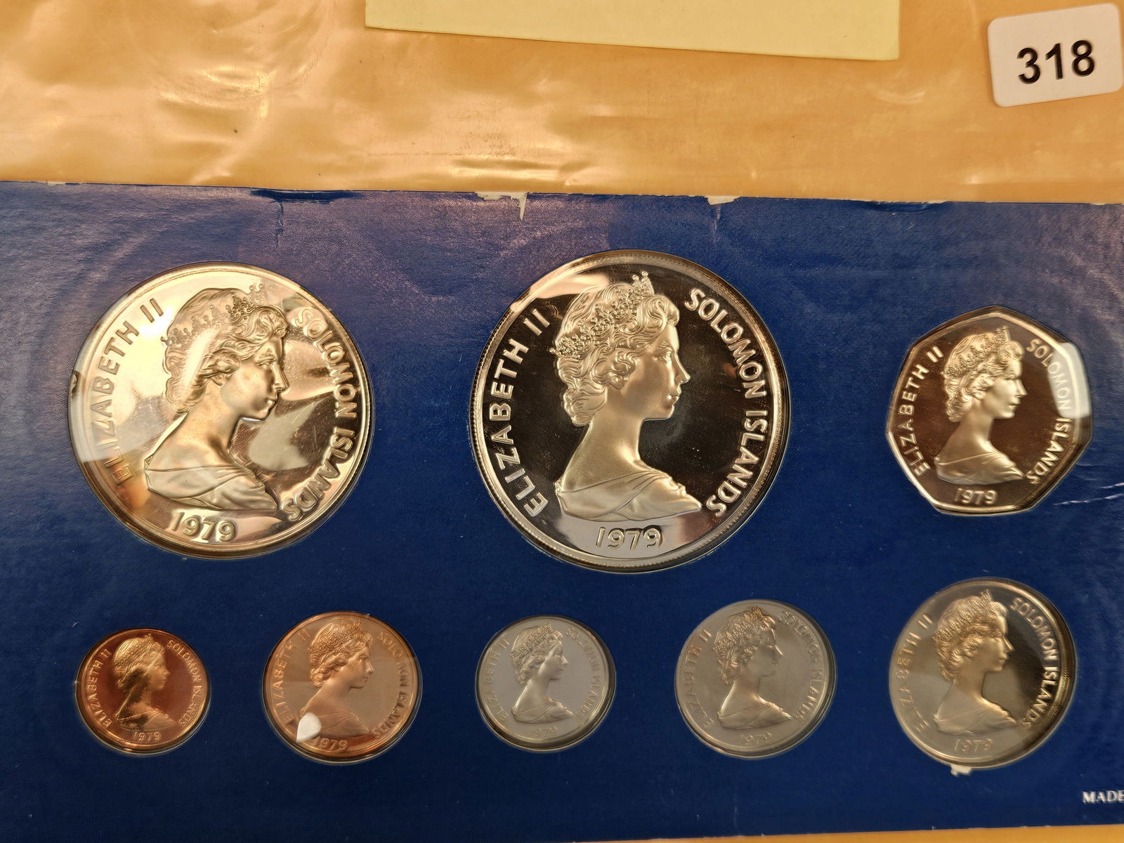1979 GEM Proof Deep Cameo Solomon Islands Silver Coin set - 2