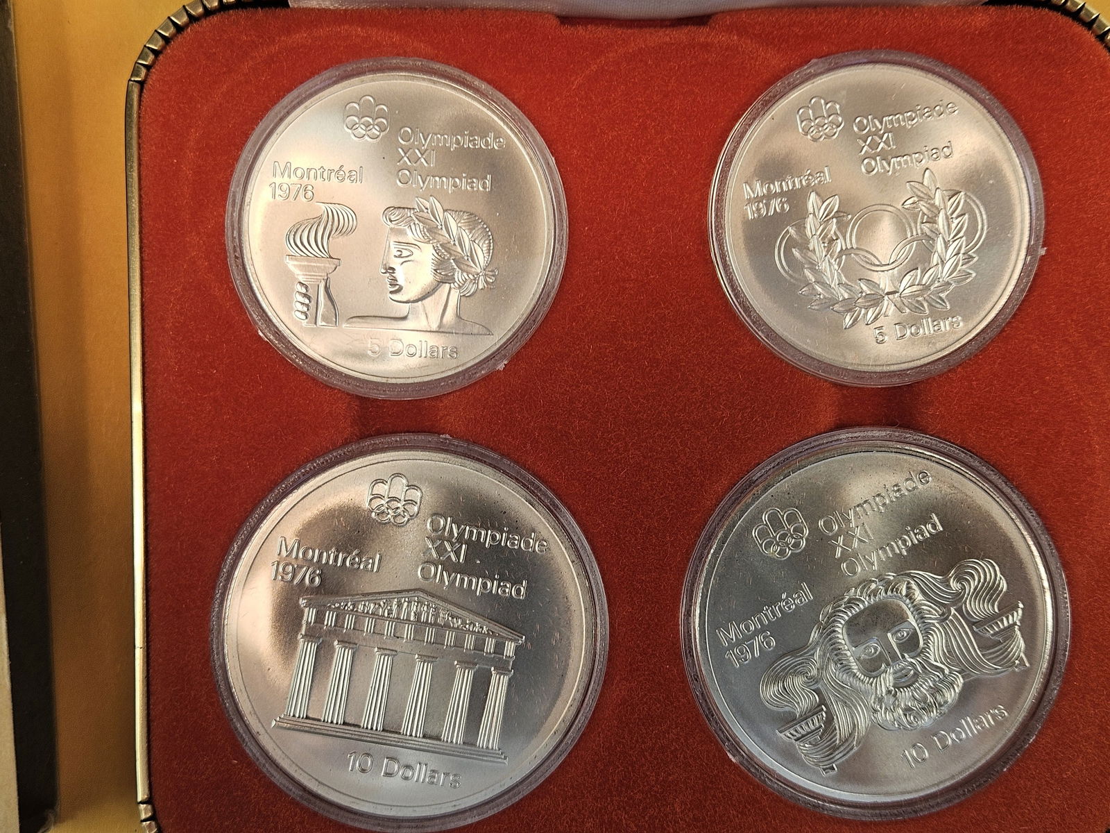 GEM Brilliant uncirculated 4-coin SILVER Canada Olympic Set - 2