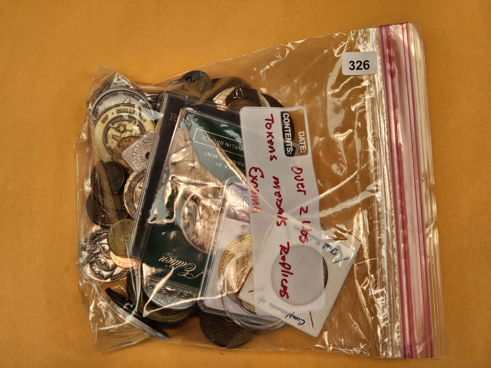 EXONUMIA!: Over 2 pounds of mixed tokens, medals and replicas 