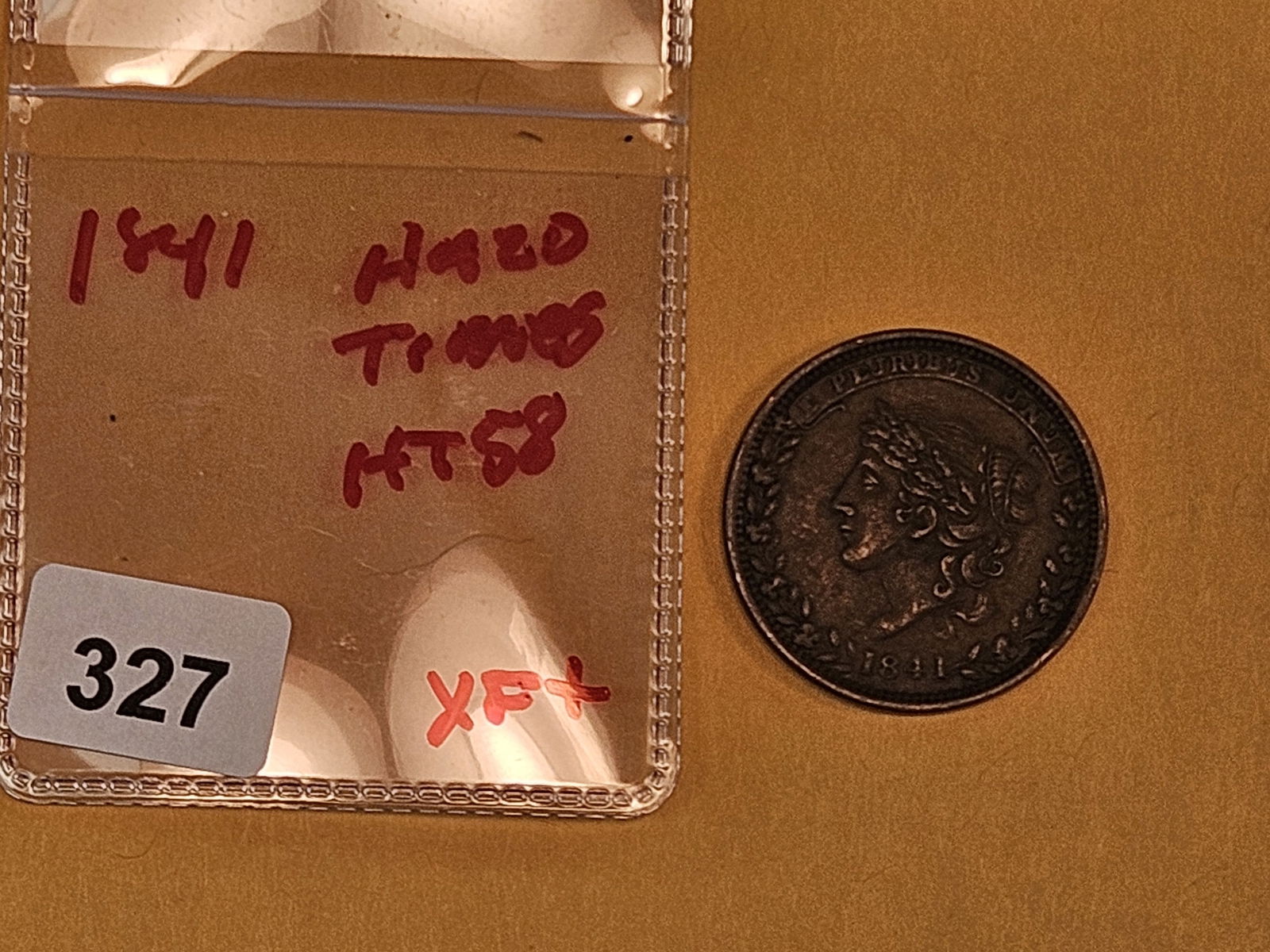 1841 Hard Times Token in Extra Fine plus - 2