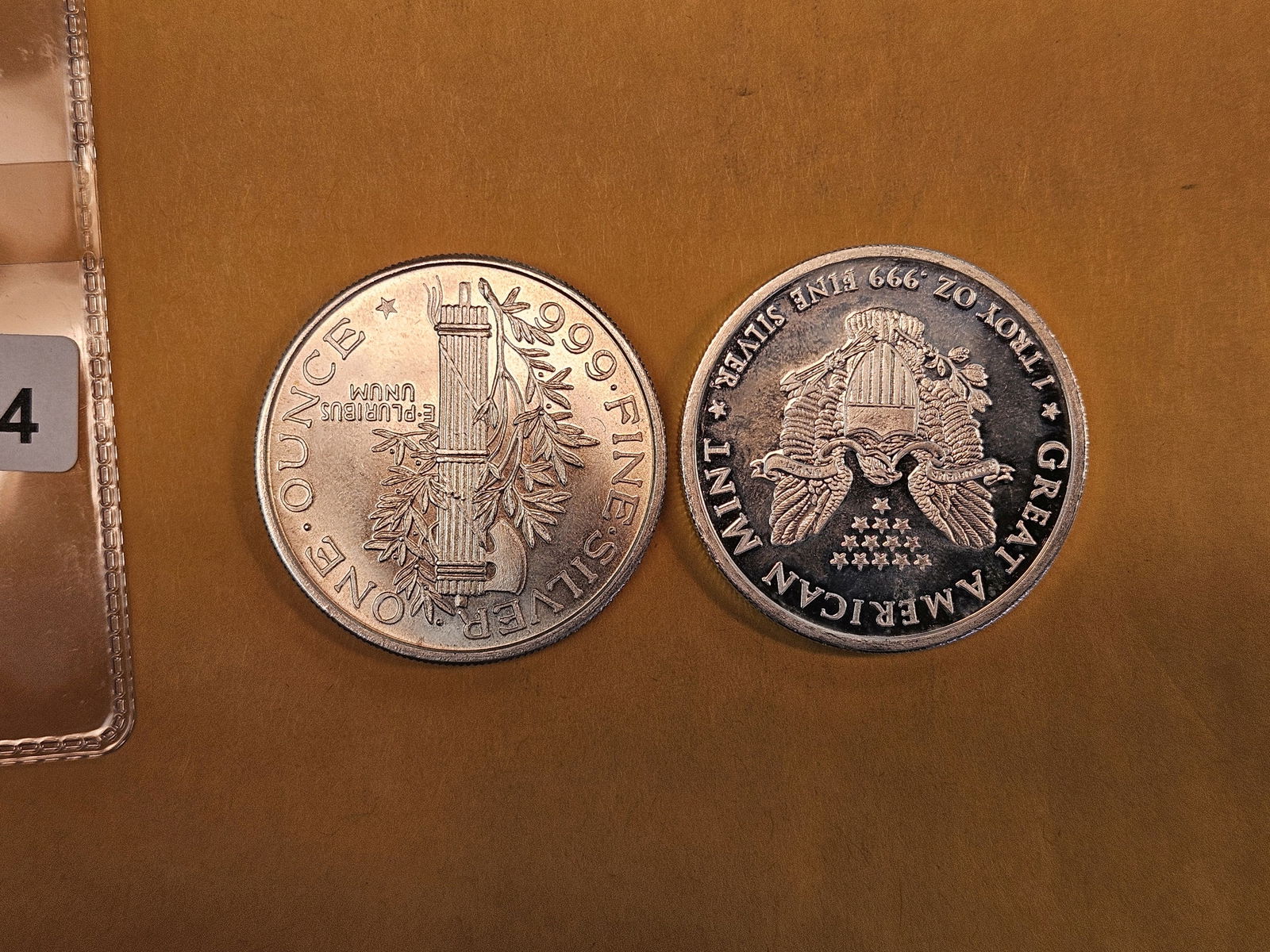 Two 1-Troy ounce .999 fine silver art round - 3