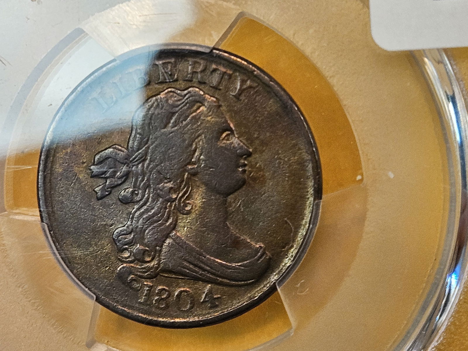 PCGS 1804 Draped Bust Half Cent in Very Fine - details - 4