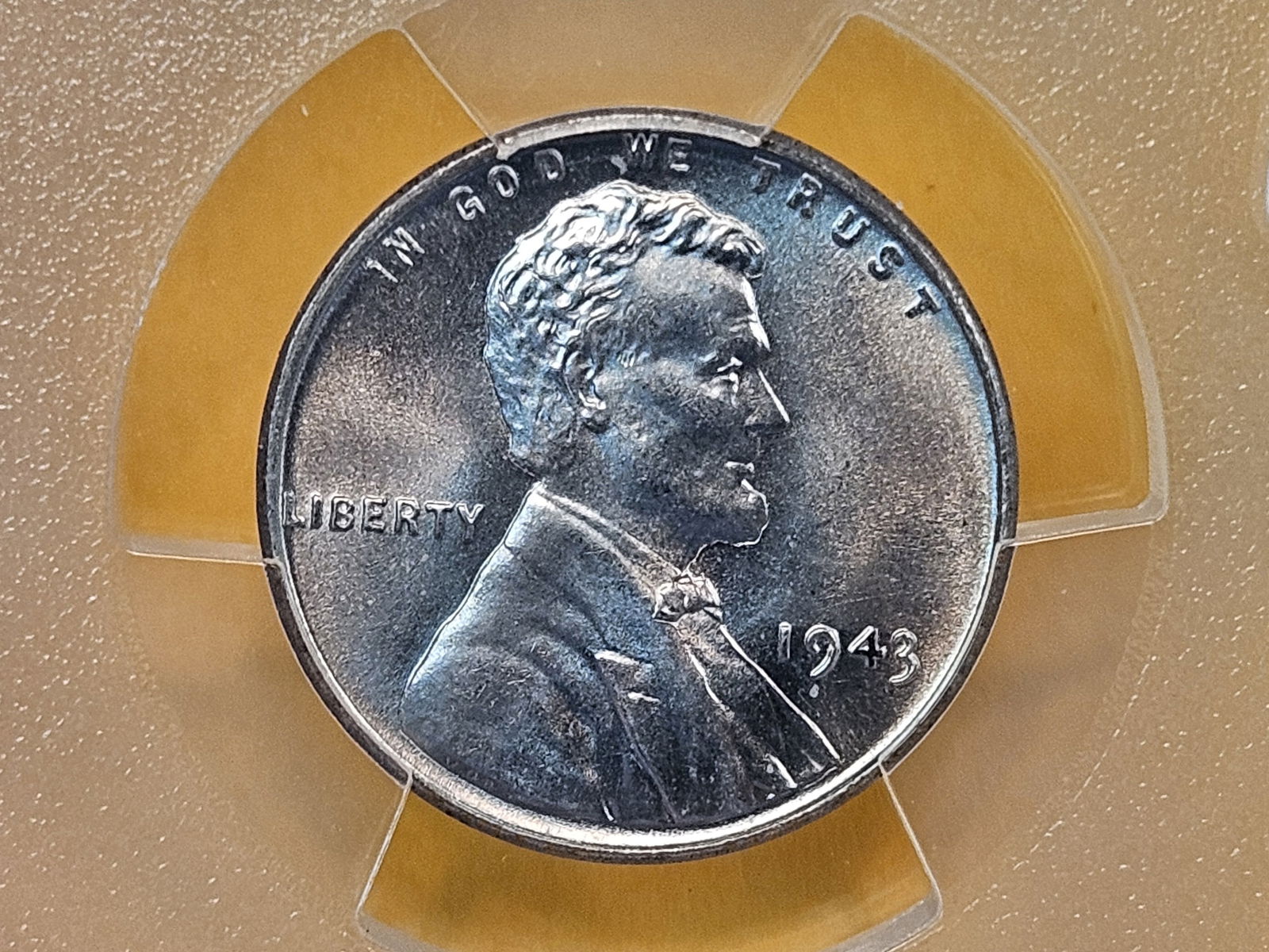 * Superb GEM! PCGS 1943 Steel Wheat cent in Mint State 67 - 3