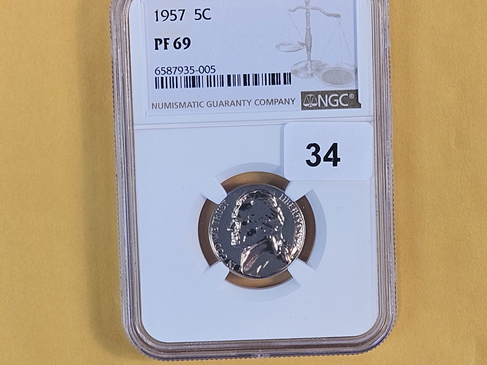 Superb GEM! NGC 1957 Jefferson Nickel in Proof 69 - 2