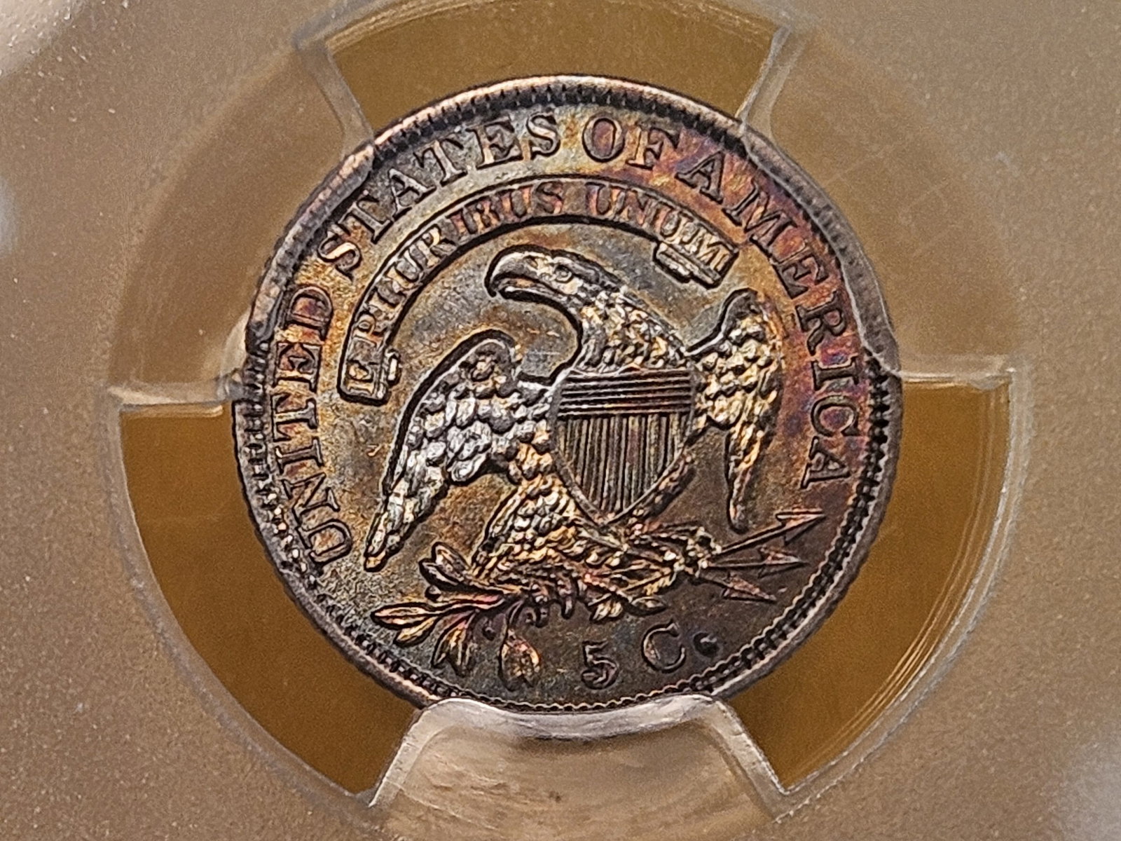 PCGS 1835 Capped Bust silver half-Dime in Brilliant About Uncirculated - details - 11