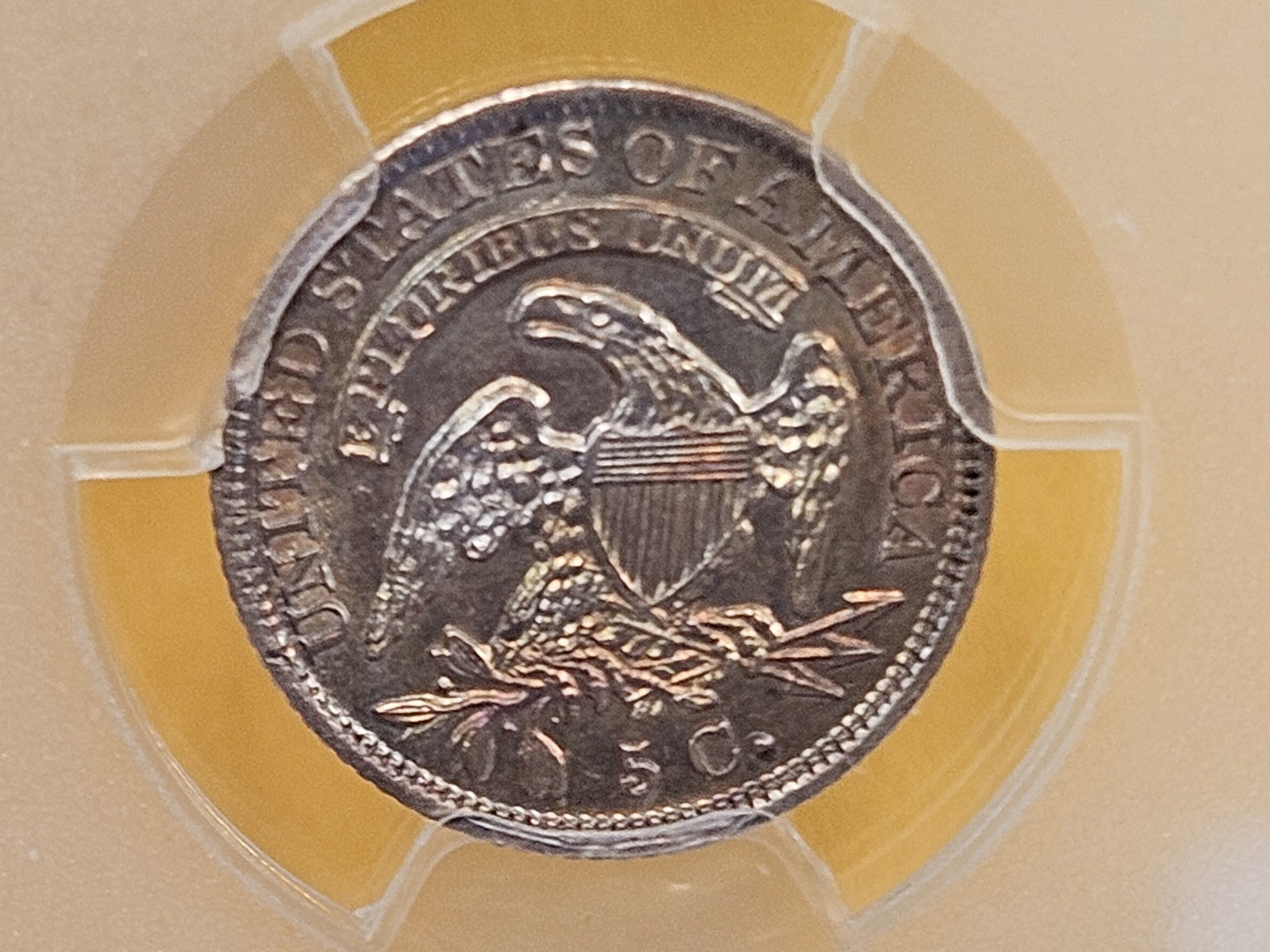 PCGS 1835 Capped Bust silver half-Dime in Brilliant About Uncirculated - details - 12