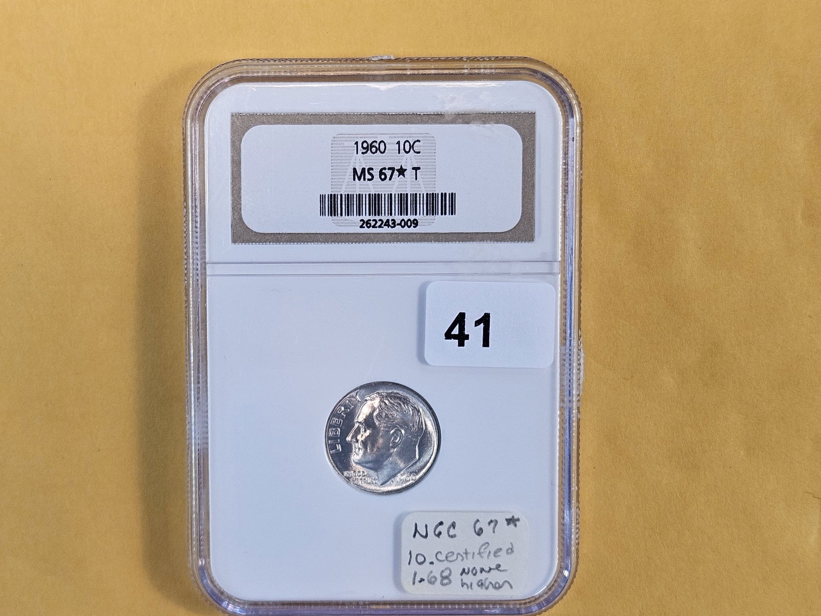 * Superb GEM! NGC 1960 silver Roosevelt Dime in Mint State 67 * T - 2