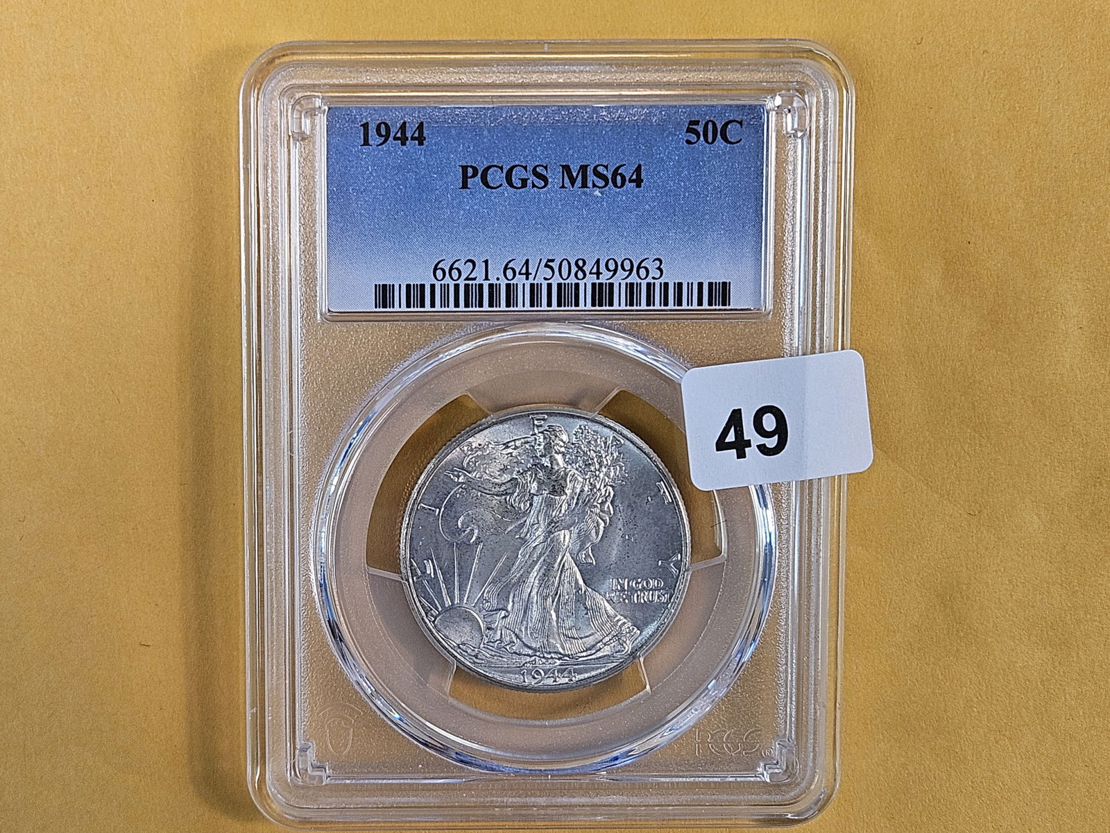 PCGS 1944 Walking Liberty Half Dollar in Mint State 64 - 2