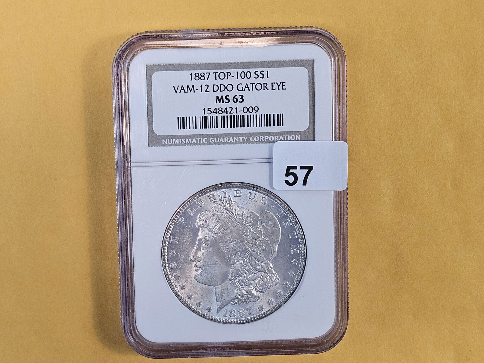 VARIETY! NGC 1887 Morgan Dollar in Mint State 63 - 2