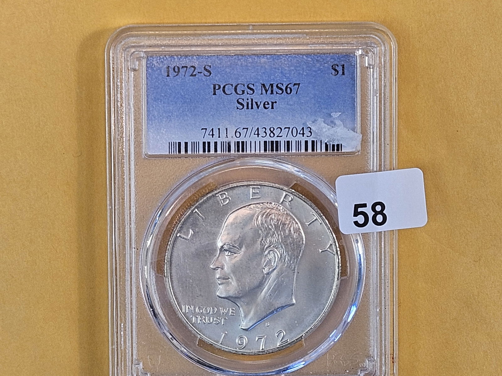 Superb GEM! PCGS 1972-S SILVER Eisenhower Dollar - 2