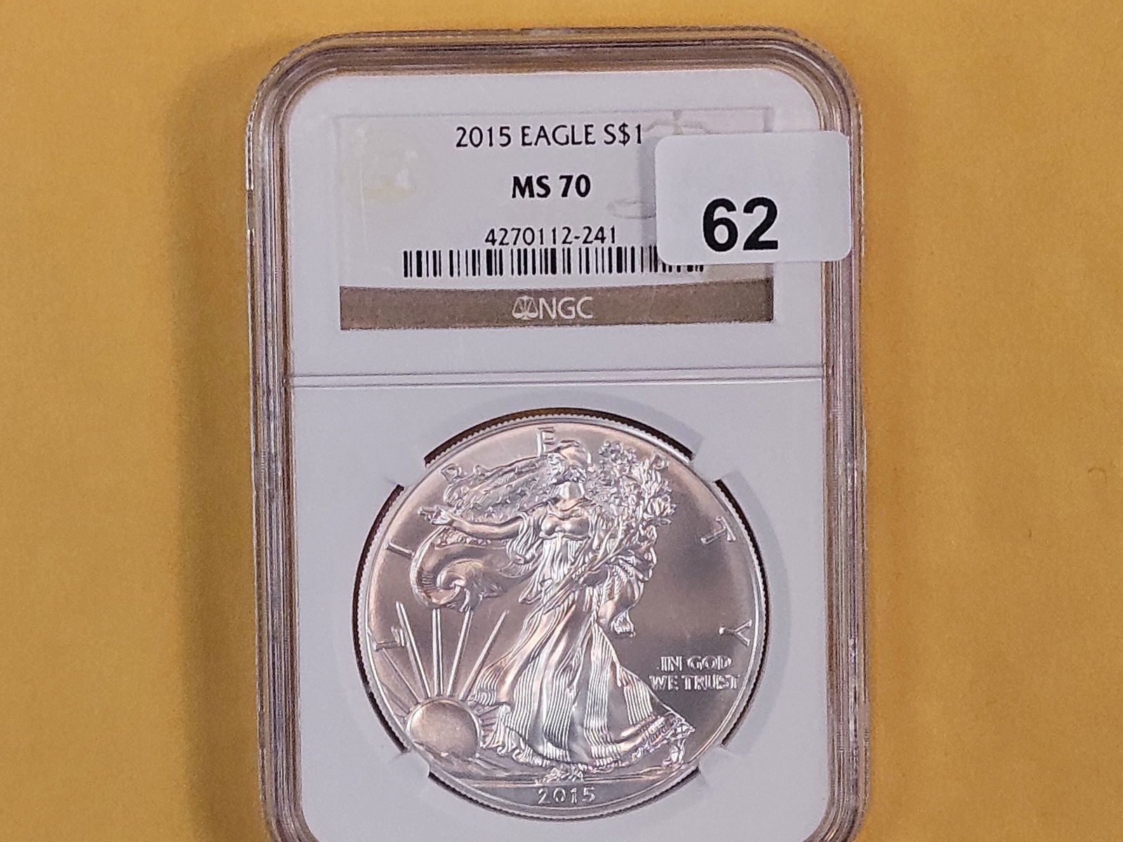 PERFECT! NGC 2015 American Silver Eagle in Mint State 70 - 2