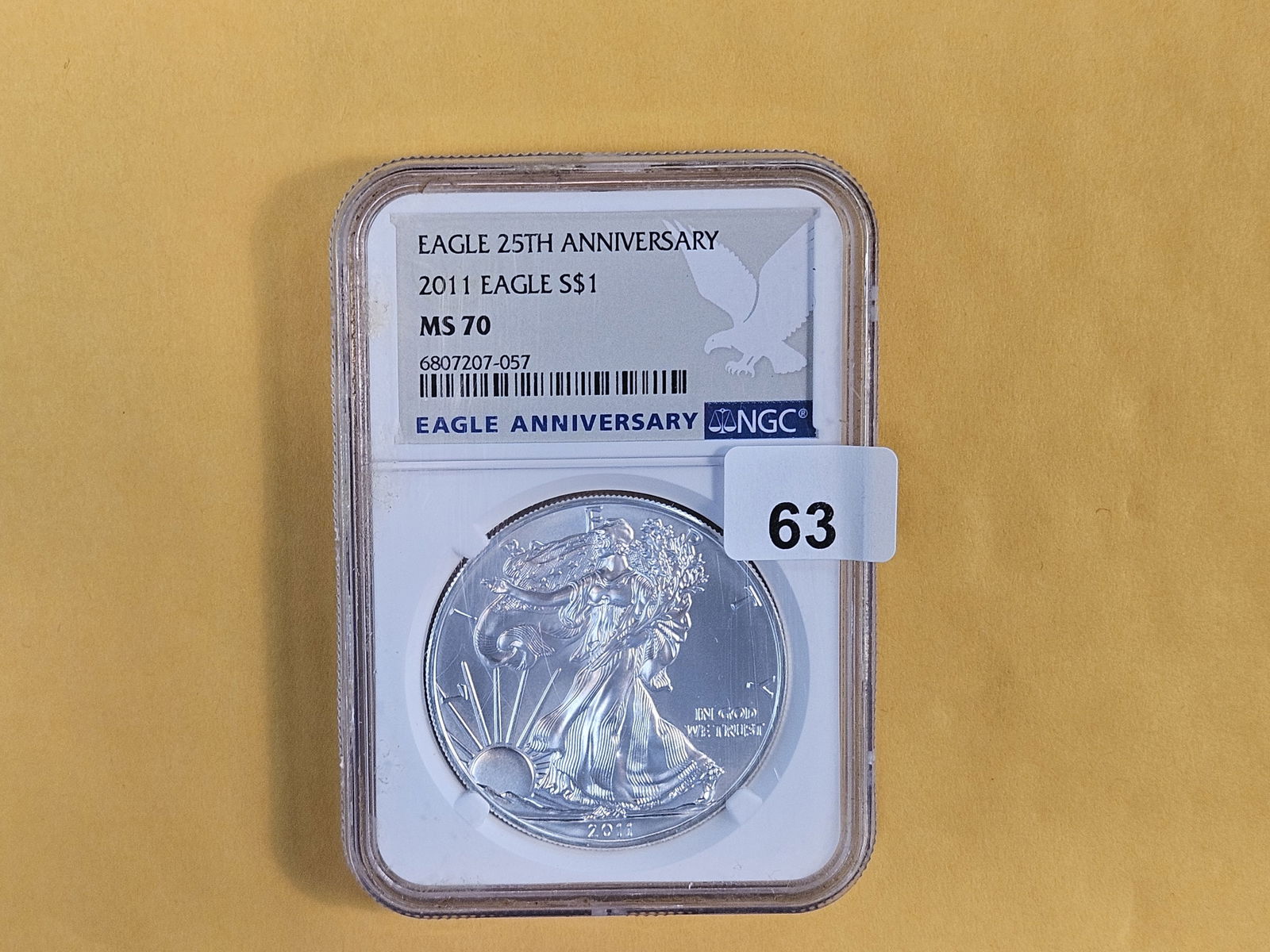 PERFECT! NGC 2011 American Silver Eagle in Mint State 70 - 2
