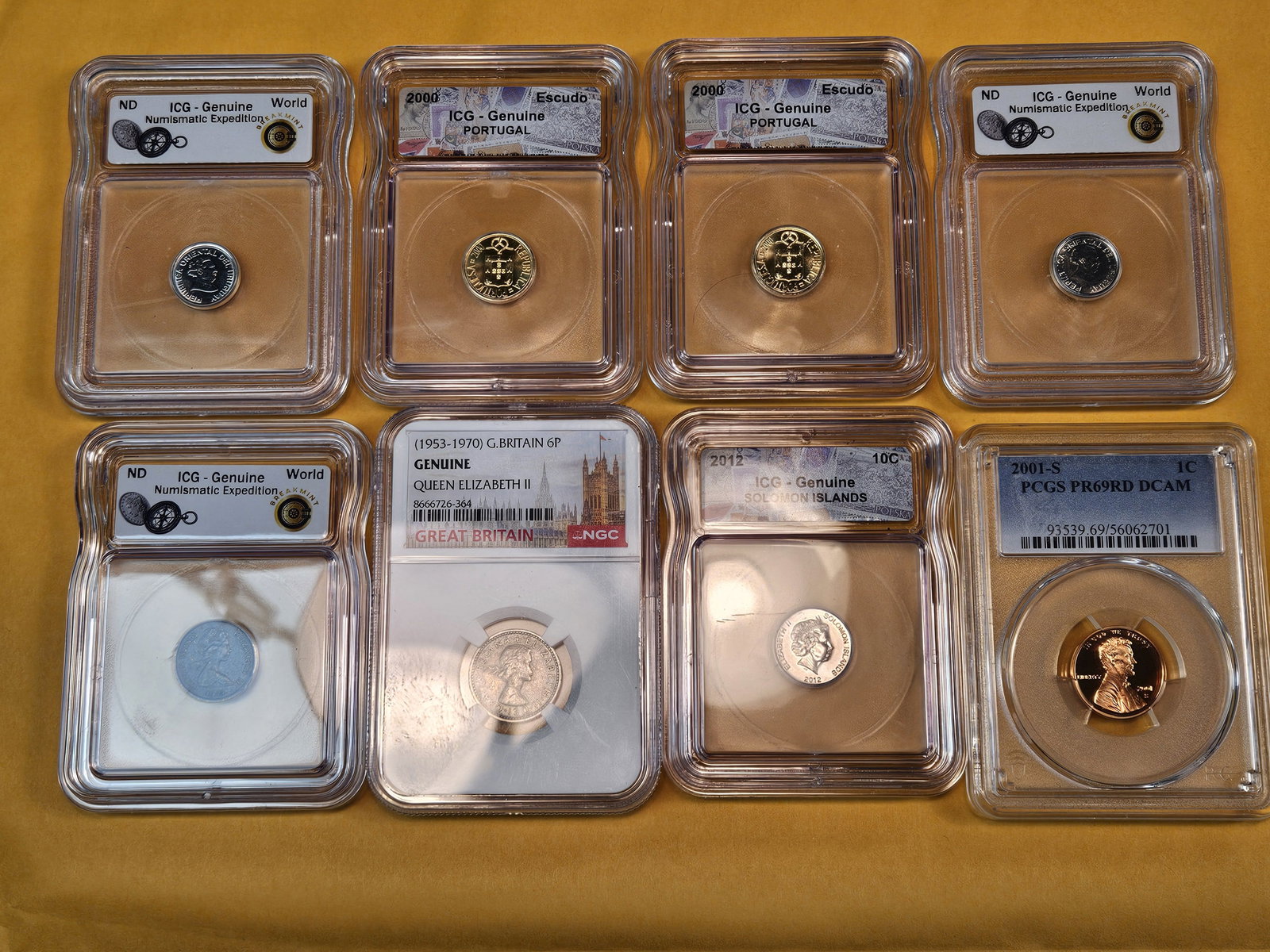 Sixteen Graded, Mixed, World Coins - 9