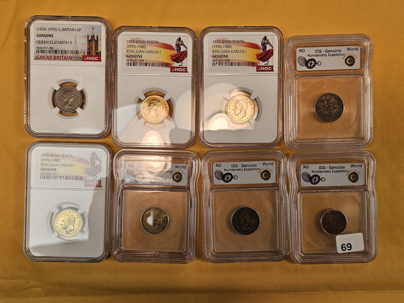Eleven Graded, Mixed, World Coins: NGC, PCGS and ICG