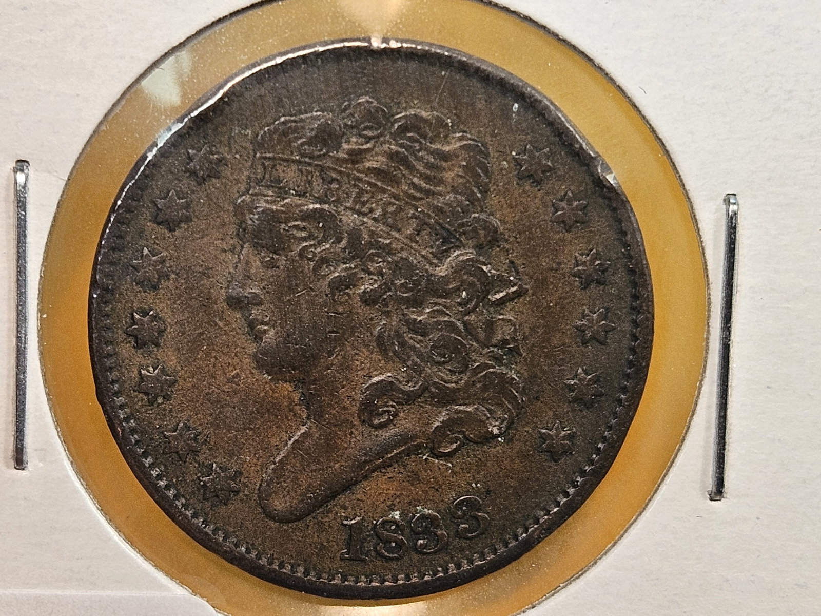 1833 Classic Head Half Cent in Very Fine plus (1 of 6)