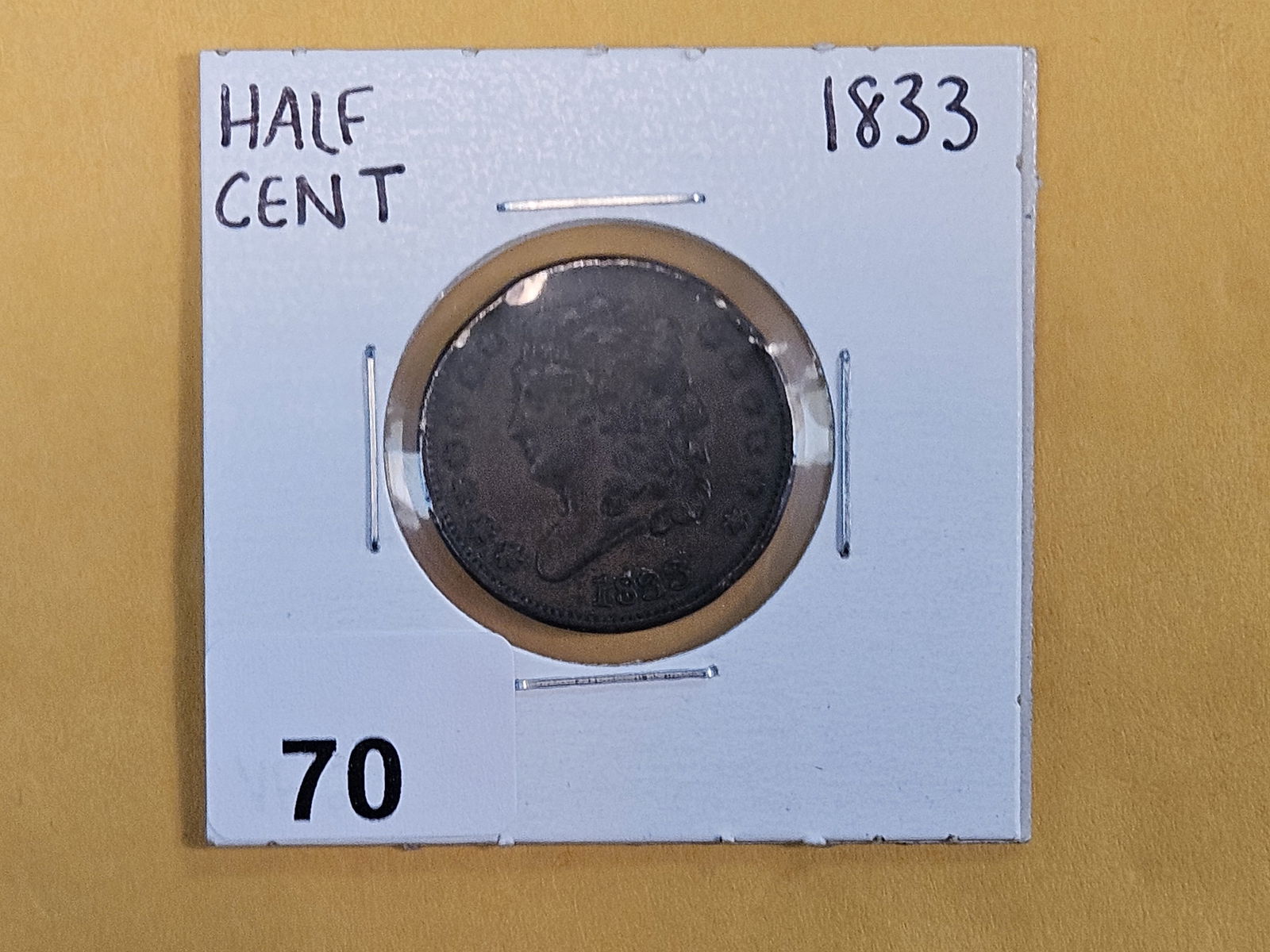 1833 Classic Head Half Cent in Very Fine plus - 2