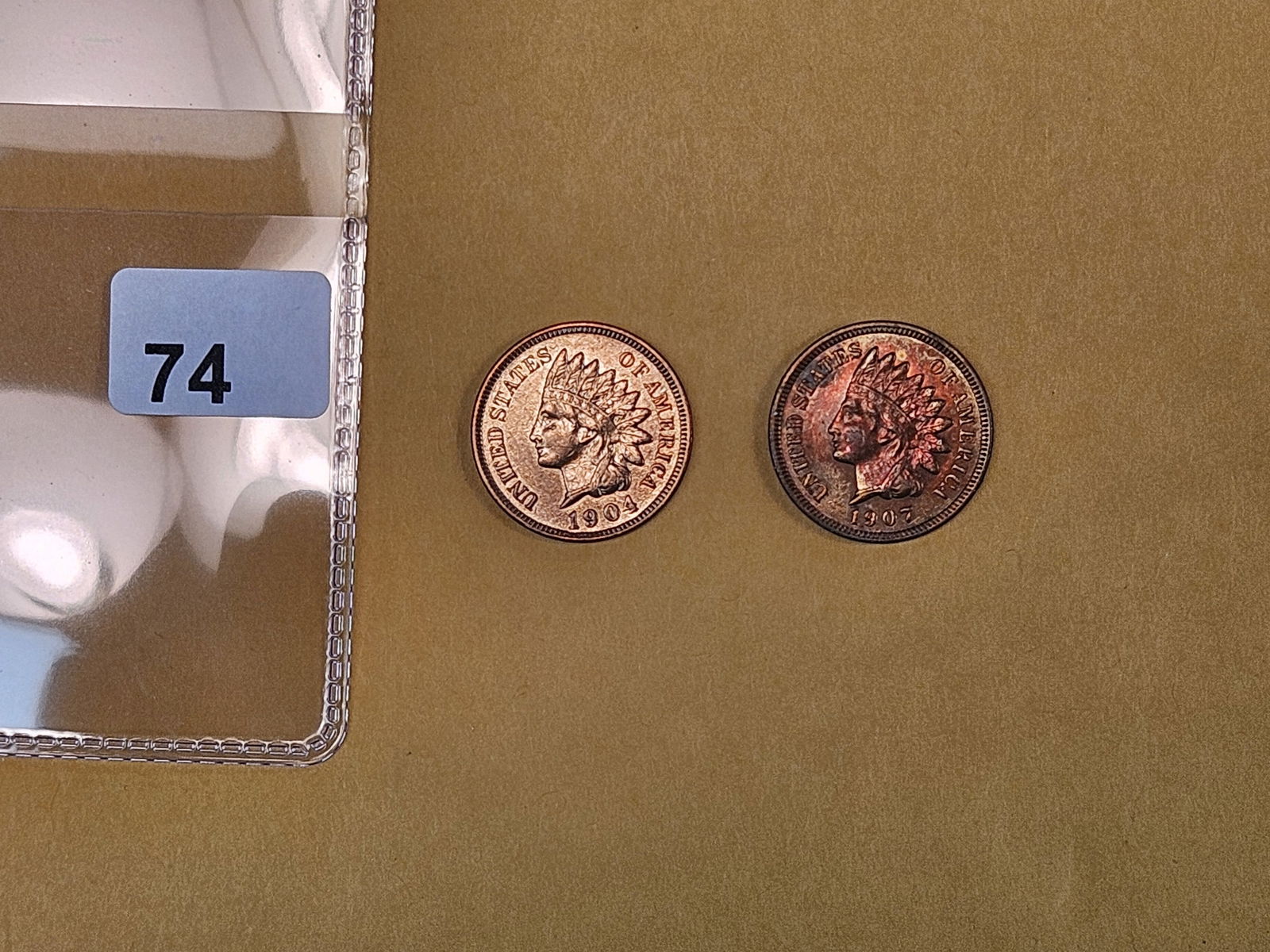 Two Brilliant About Uncirculated plus Indian Cents - 2