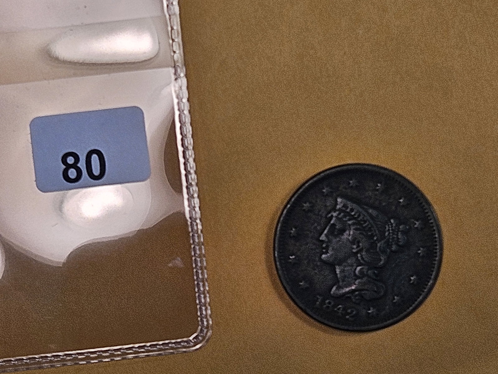 1842 Braided Hair large Cent - 2