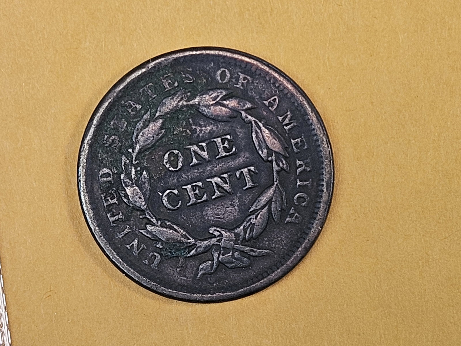 1842 Braided Hair large Cent - 4
