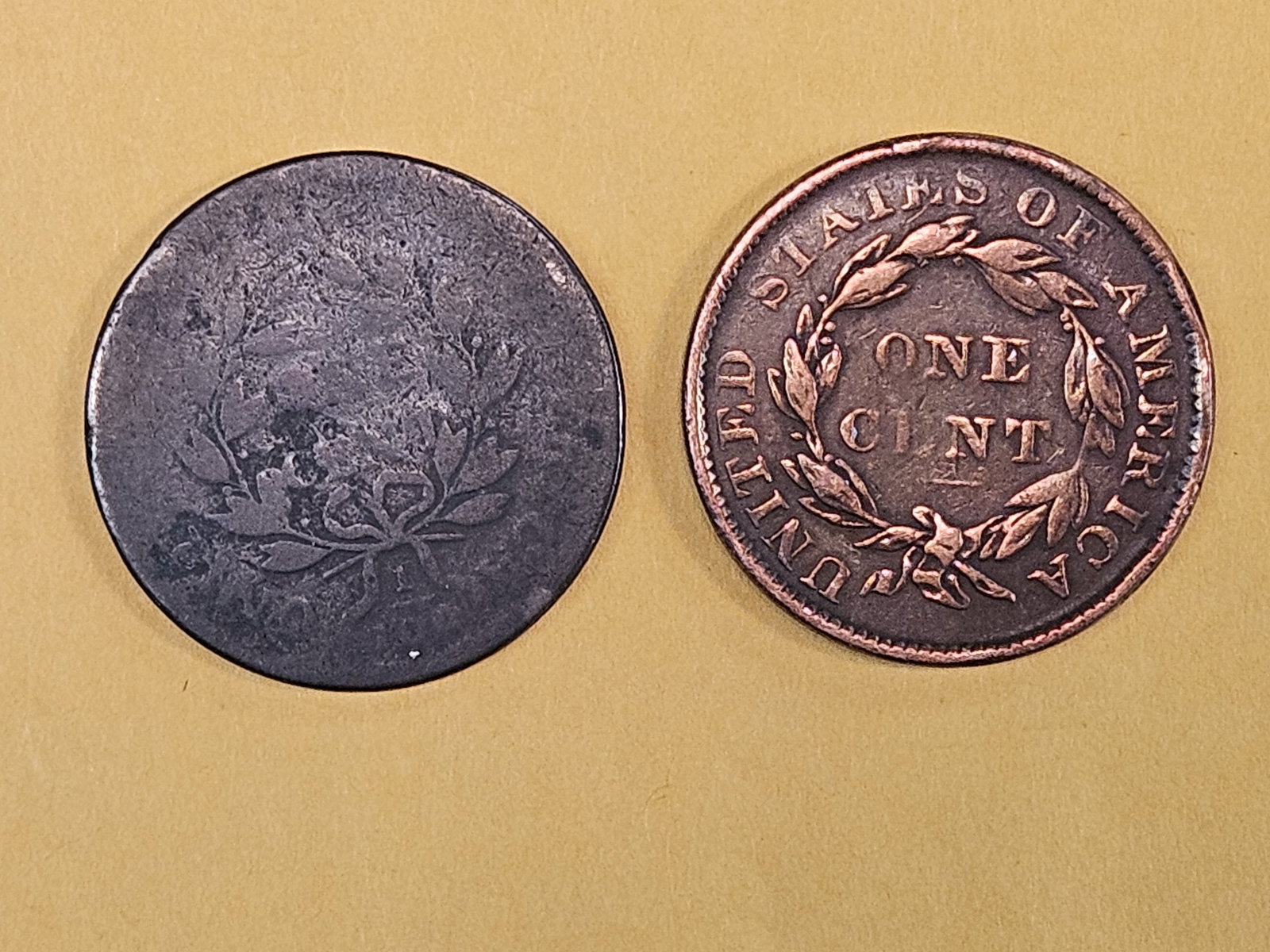 Two different Large Cents - 4