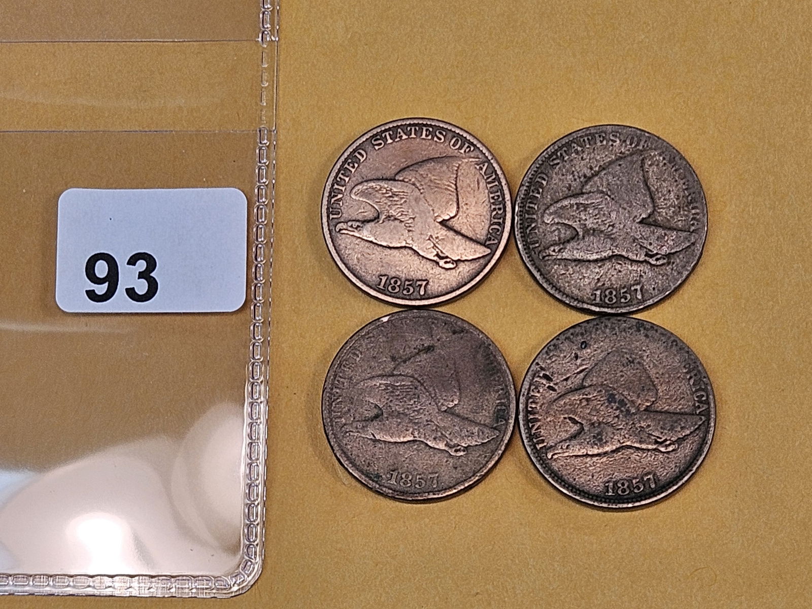 Four 1857 Flying Eagle Cents - 2