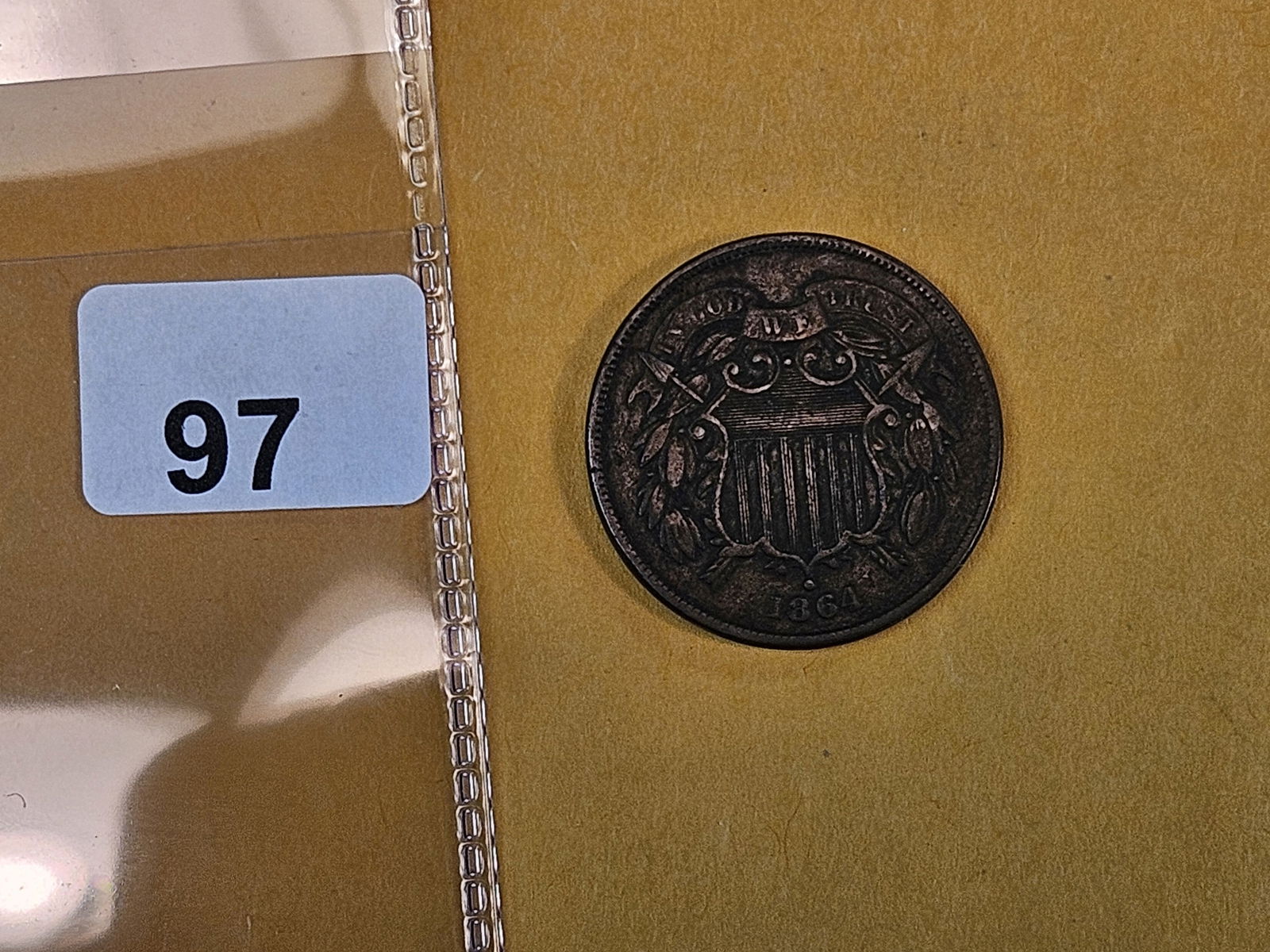 1864 Two Cent piece in Very Fine plus - 2
