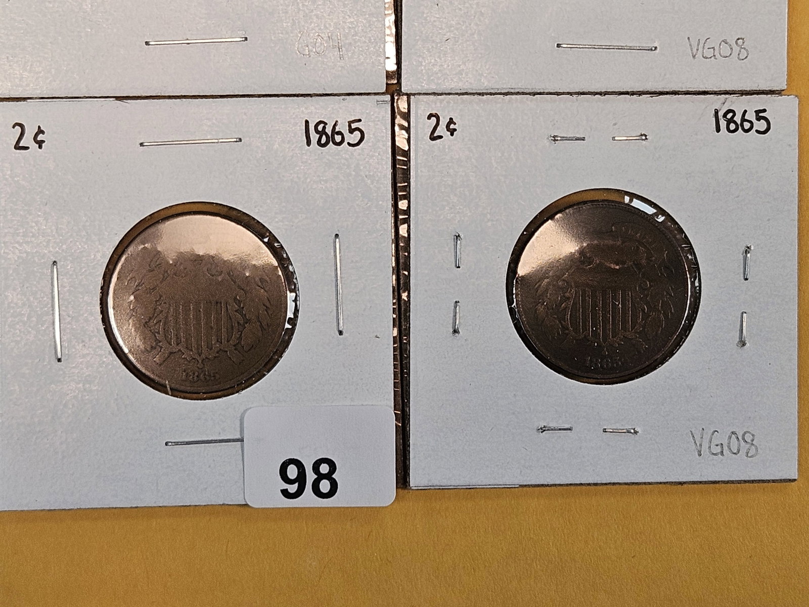 Four more mixed 2-cent pieces - 3