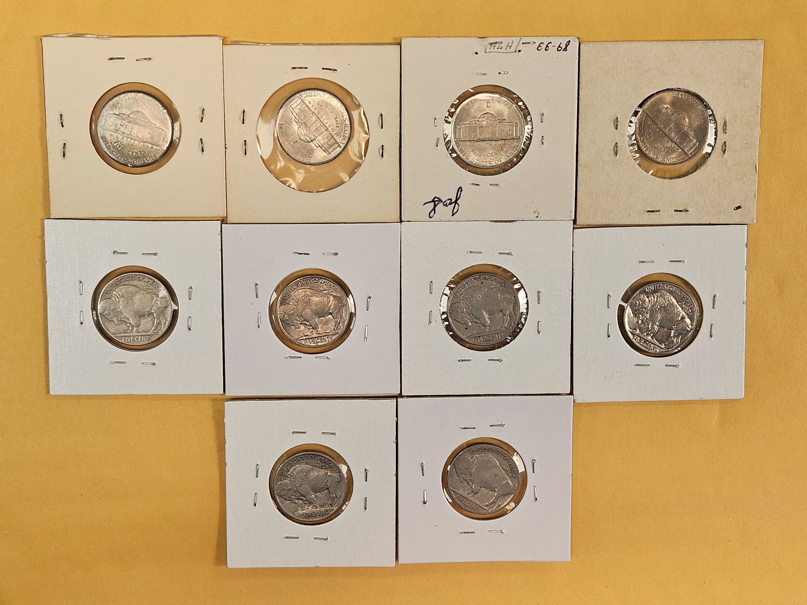Ten nice mixed Jefferson and Buffalo Nickels - 7
