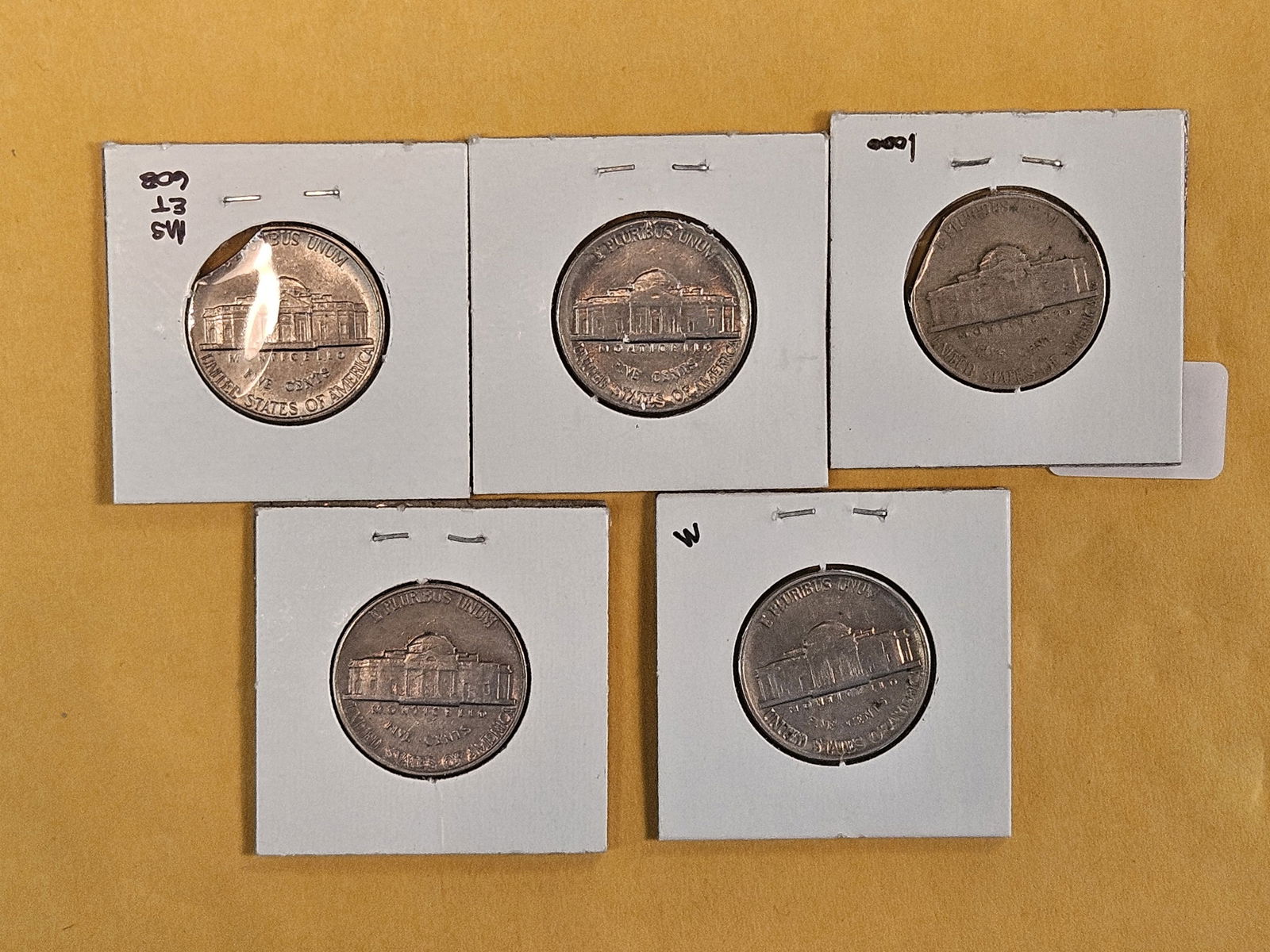 ERRORS! Five mixed Nickel errors - 2