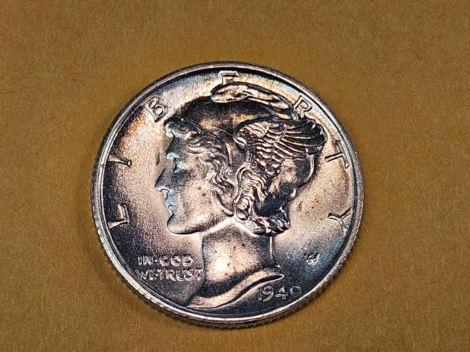 Very Choice Brilliant Uncirculated 1940-S Mercury Dime FSB - 3