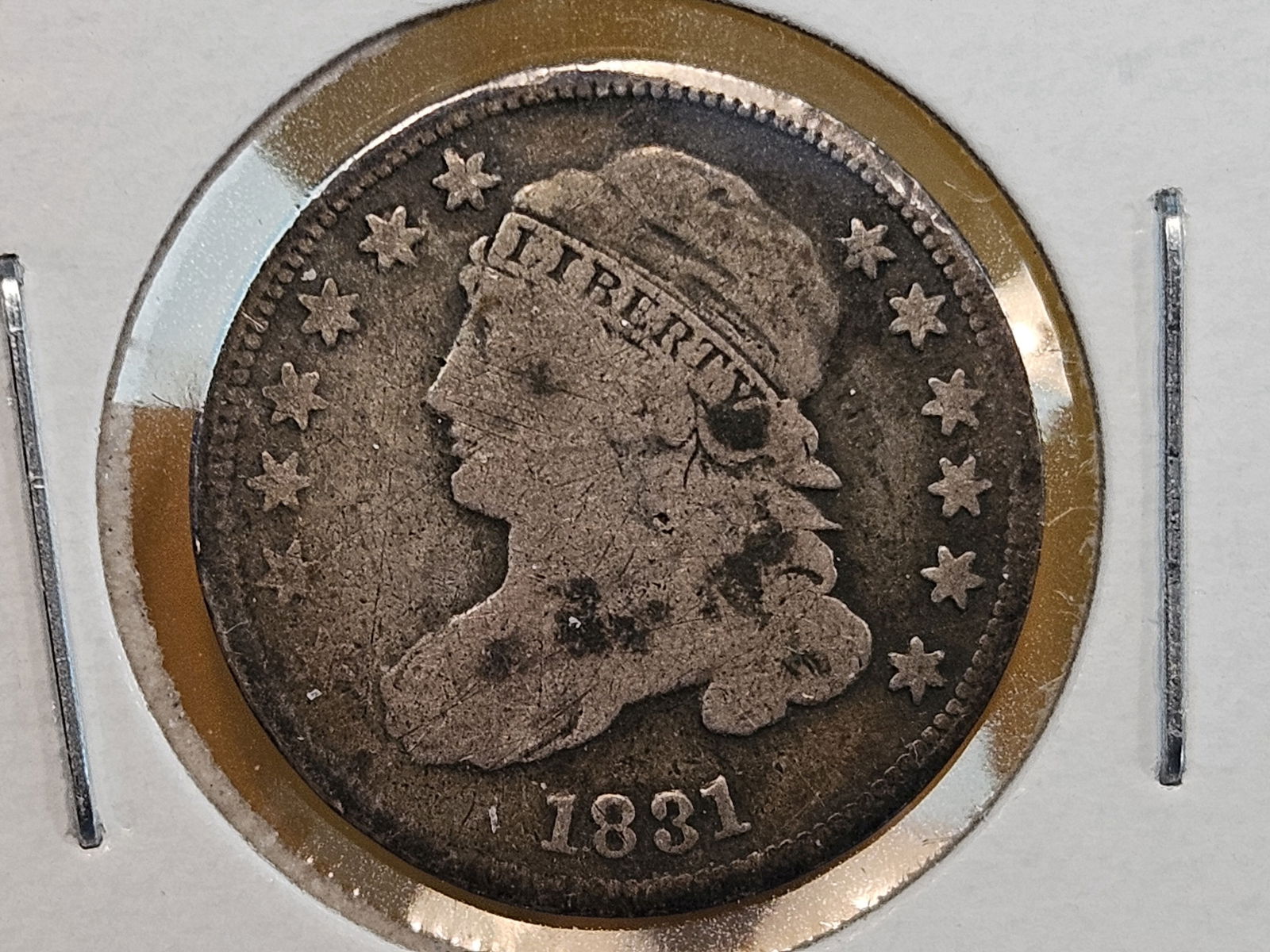 1831 Capped Bust and 1890-S Seated Liberty silver dimes - 2