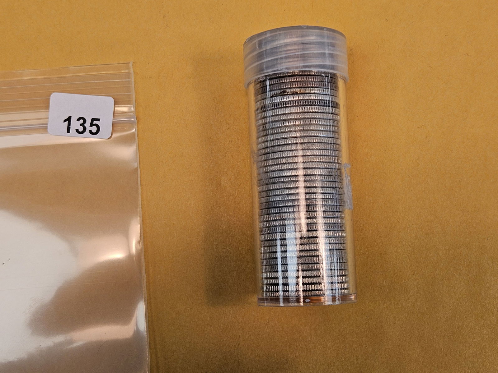 Full roll of circulated silver Washington Quarters - 2