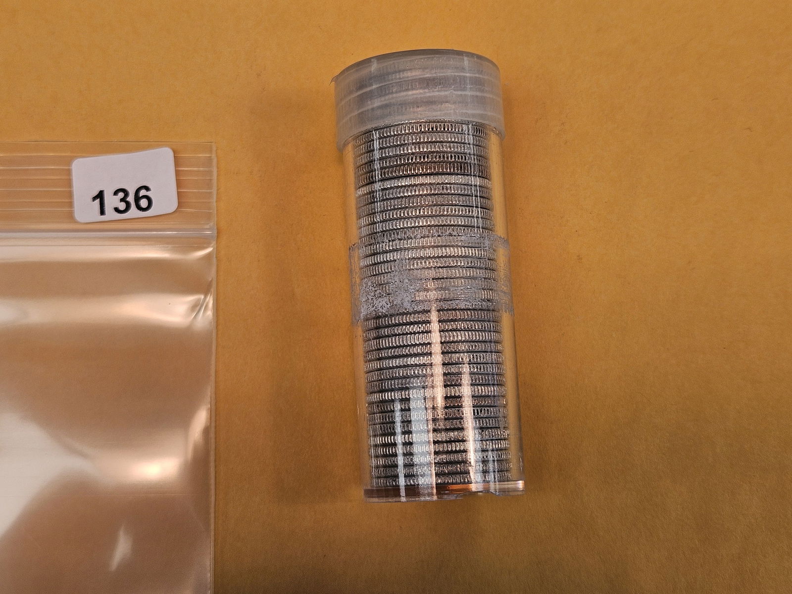 Full roll of 1964-D silver Washington Quarters - 2