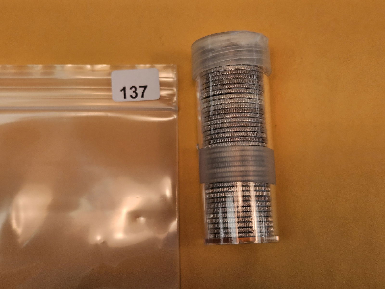 Full roll of 1964-D silver Washington Quarters - 2